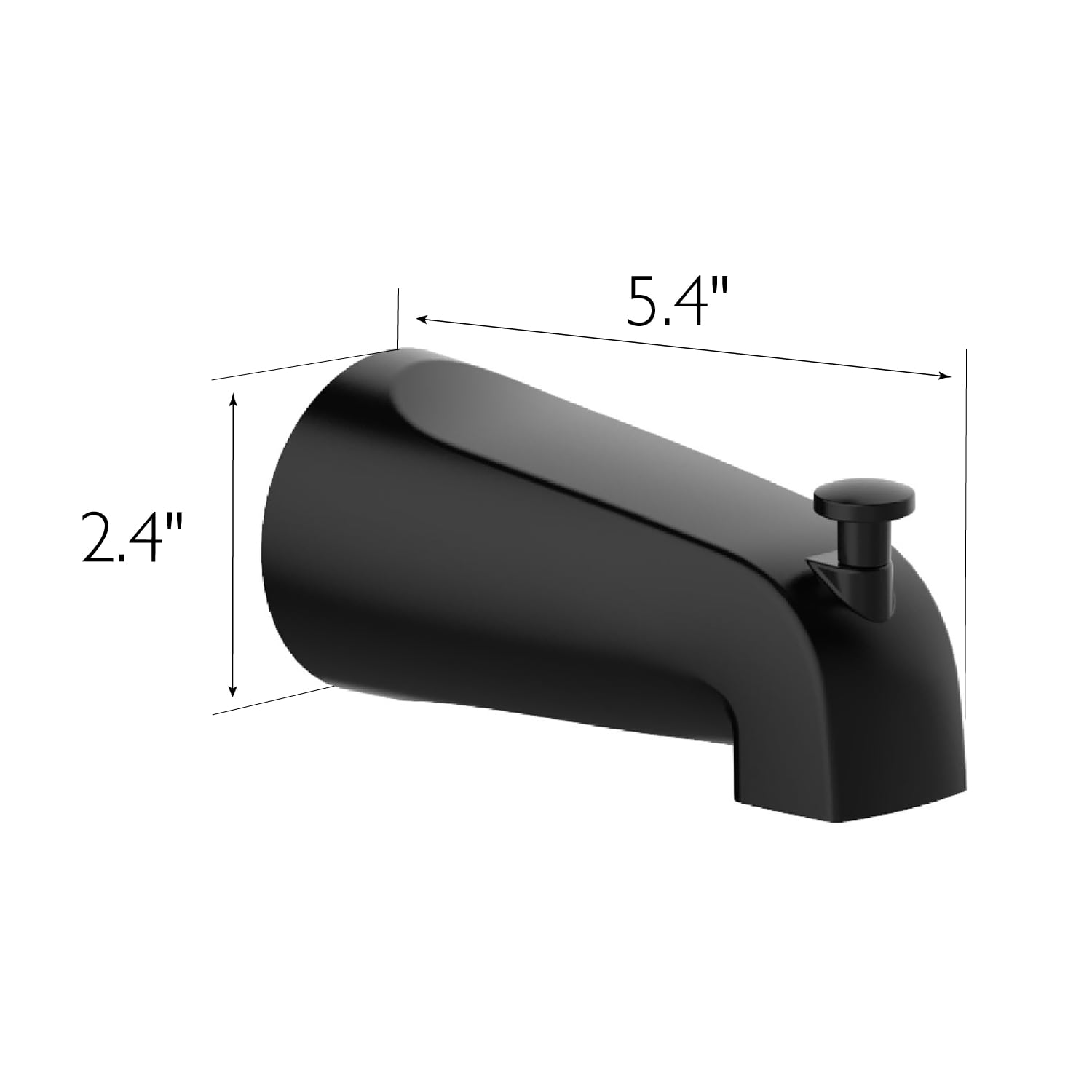 Mezcladora de bañera negra mate con desviador universal de Design House 595629