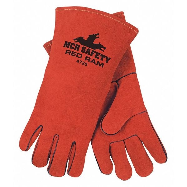 Guantes de soldadura Mcr Safety, palma de cuero de vaca, XL, paquete de 12 - 4720