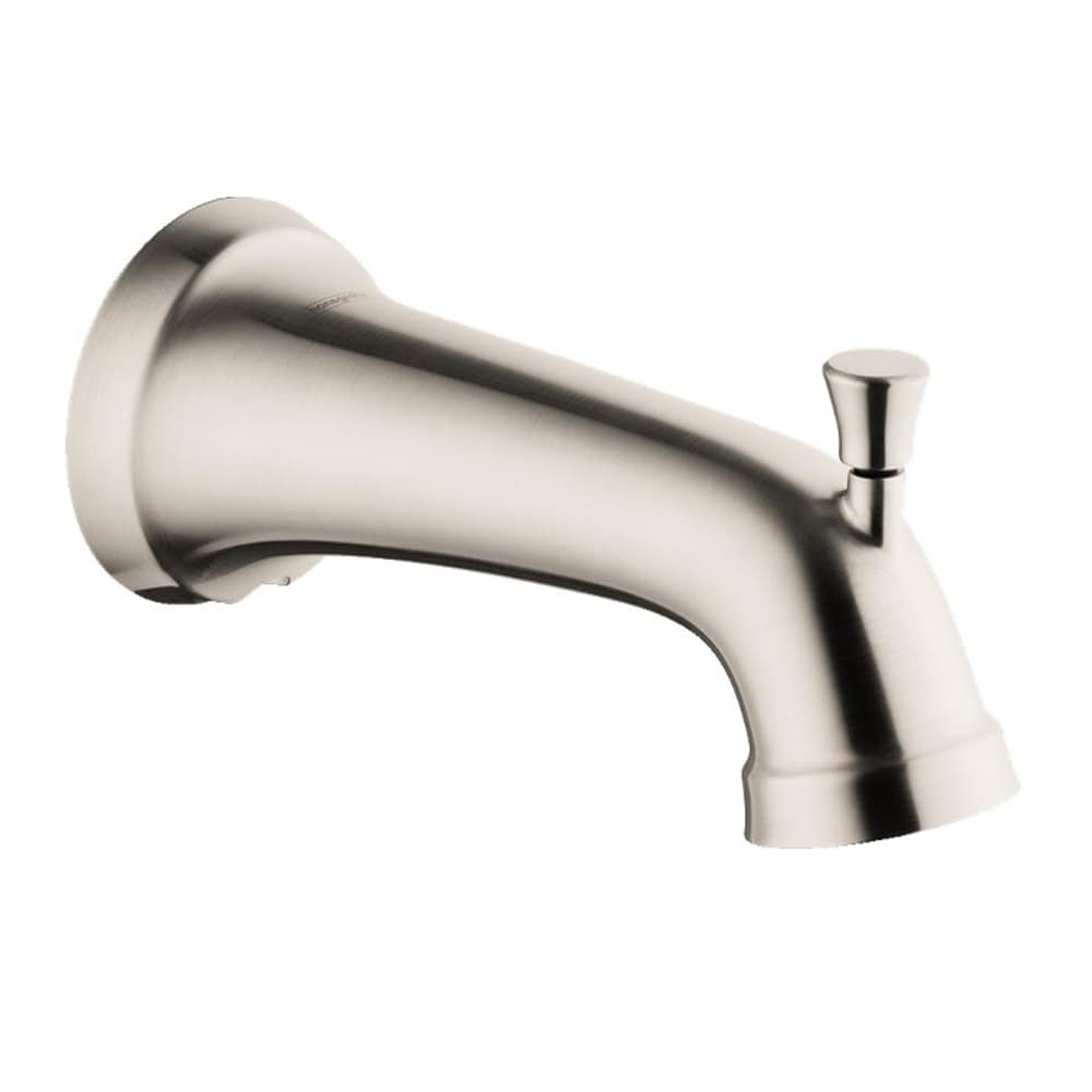 Caño de bañera de níquel cepillado de Hansgrohe con desviador 04775820