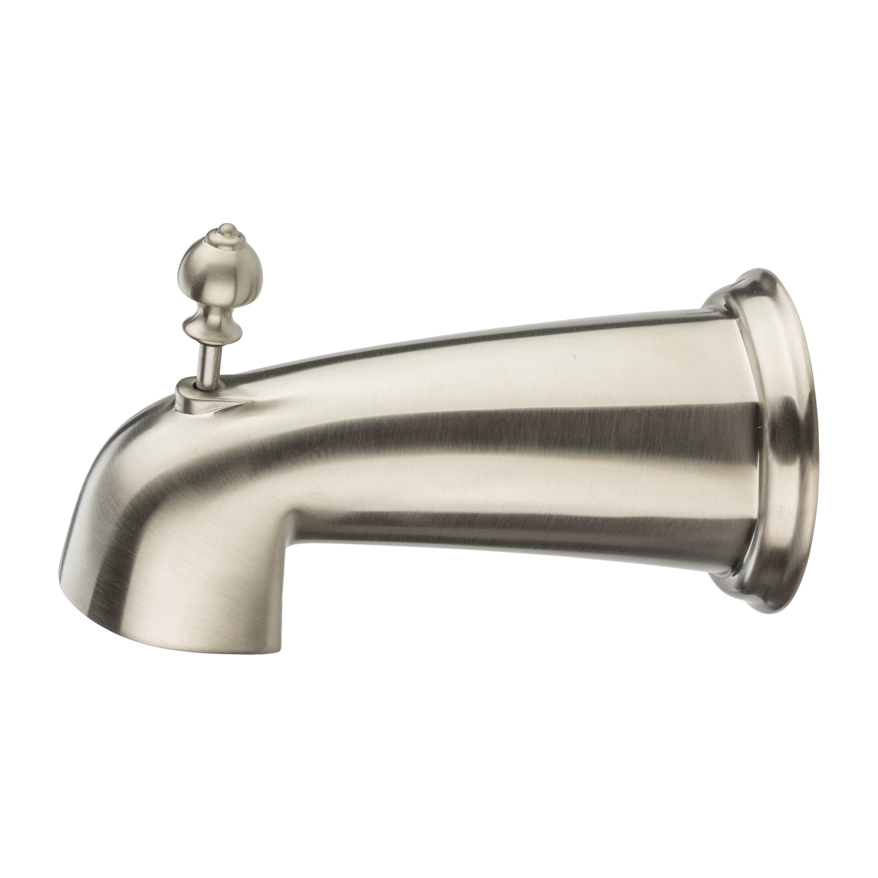 Caño de bañera cromado de níquel cepillado con desviador (incluye escudo) 920-025J