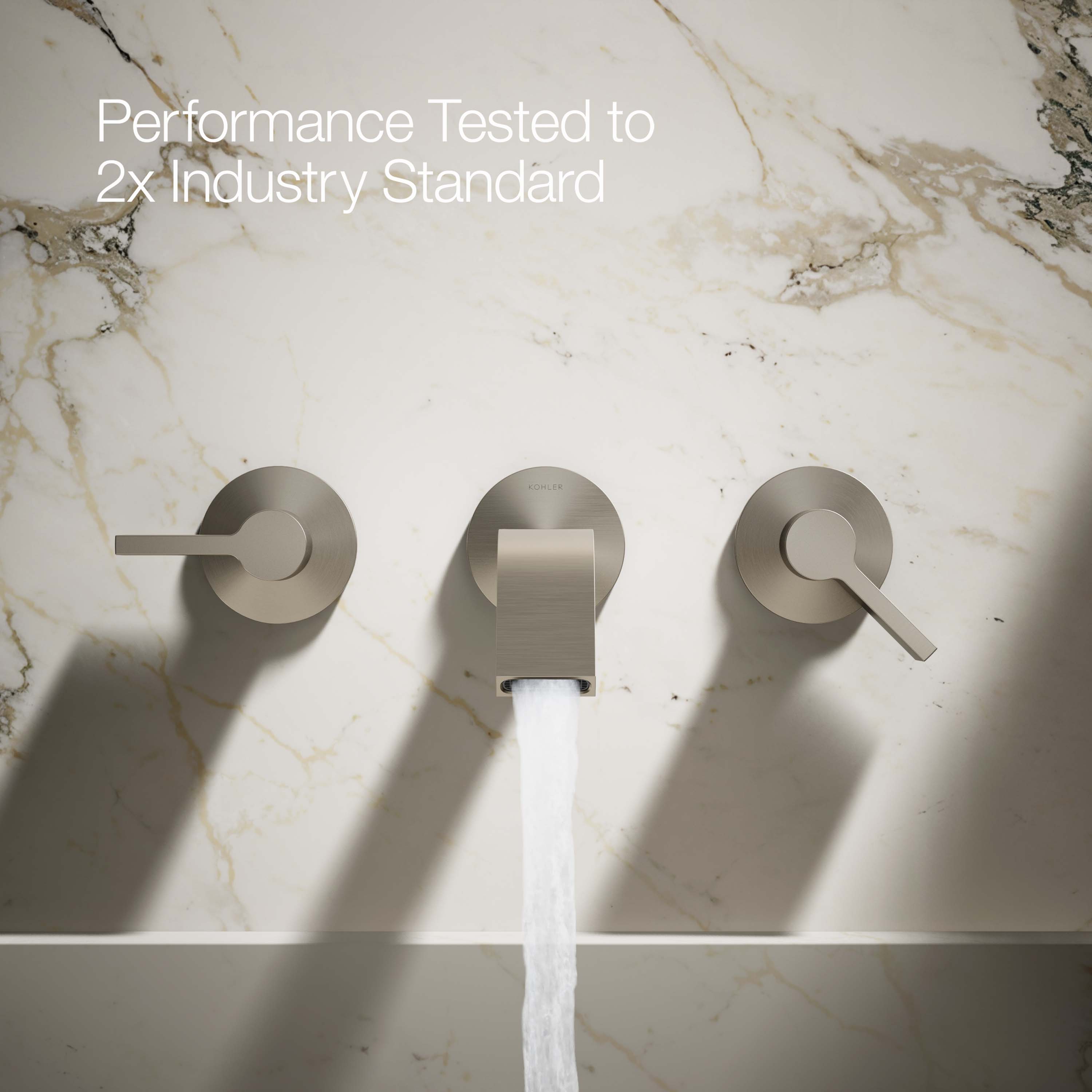 Caño de bañera universal en níquel cepillado vibrante KOHLER Components (incluye embellecedor)