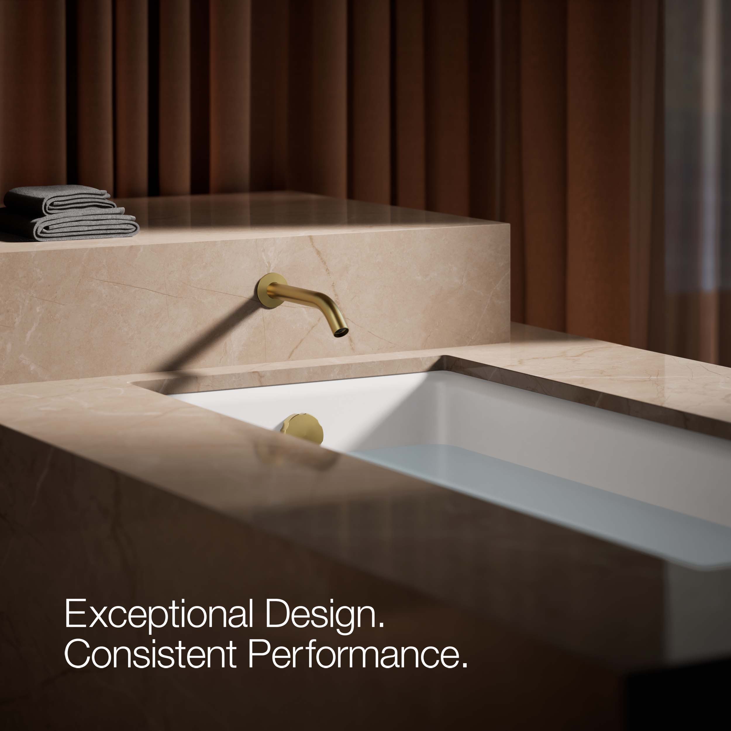 Caño de Bañera Universal Kohler en Latón Moderno Cepillado Vibrante