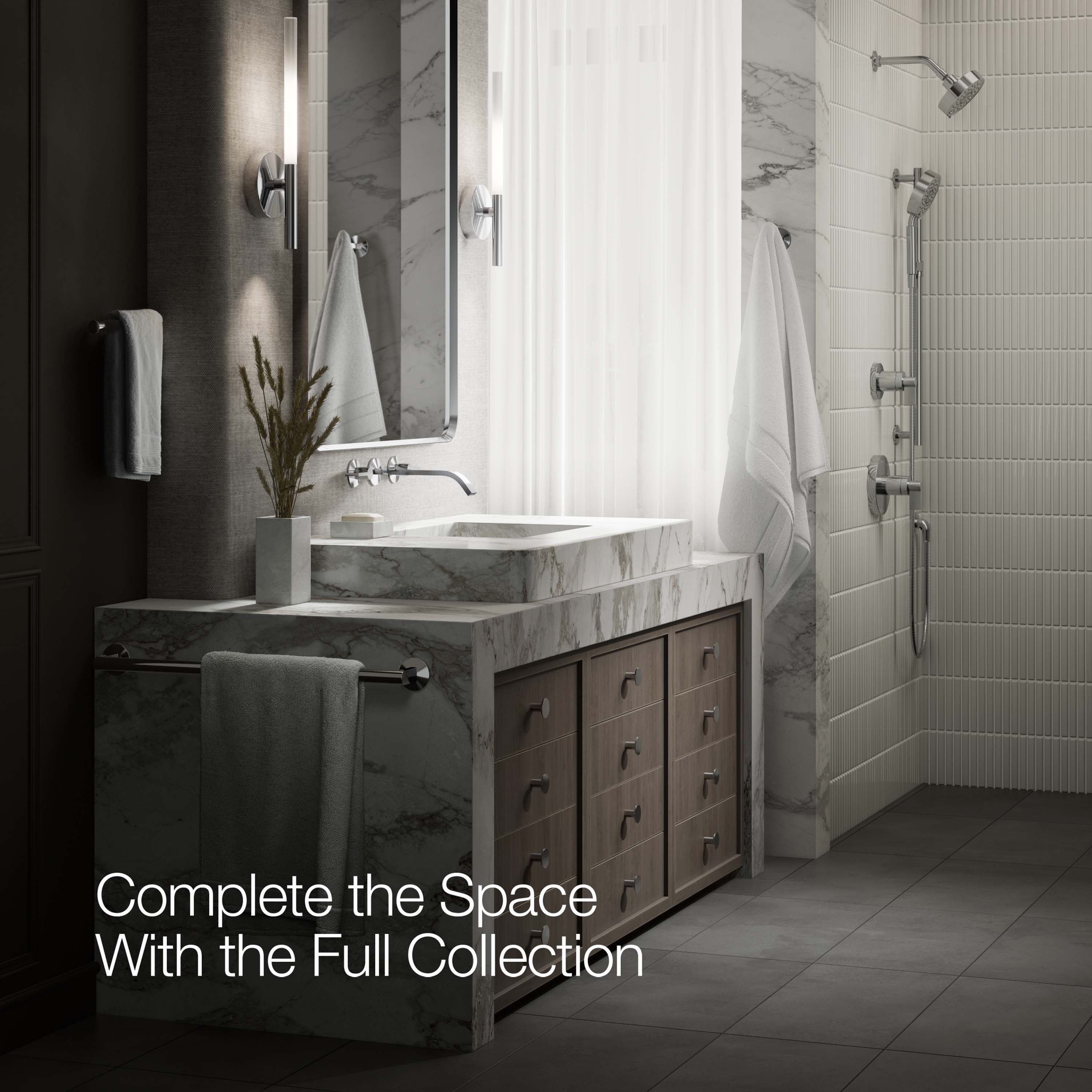 Caño para bañera compatible con cualquier tipo (incluye cubierta) - Cromo pulido KOHLER Components