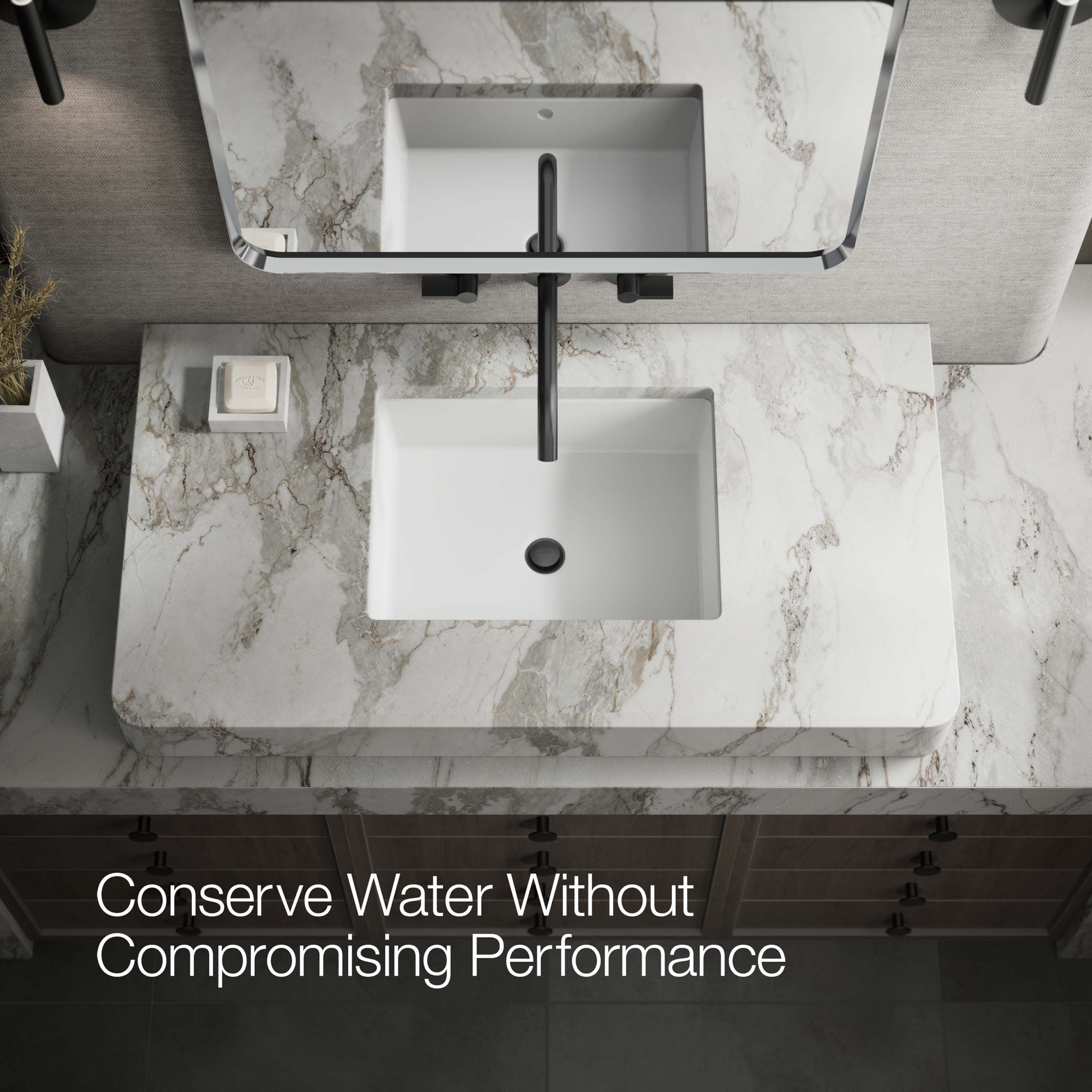 Caño para bañera en negro mate KOHLER con adaptación universal (Incluye roseta) K-T23890-BL
