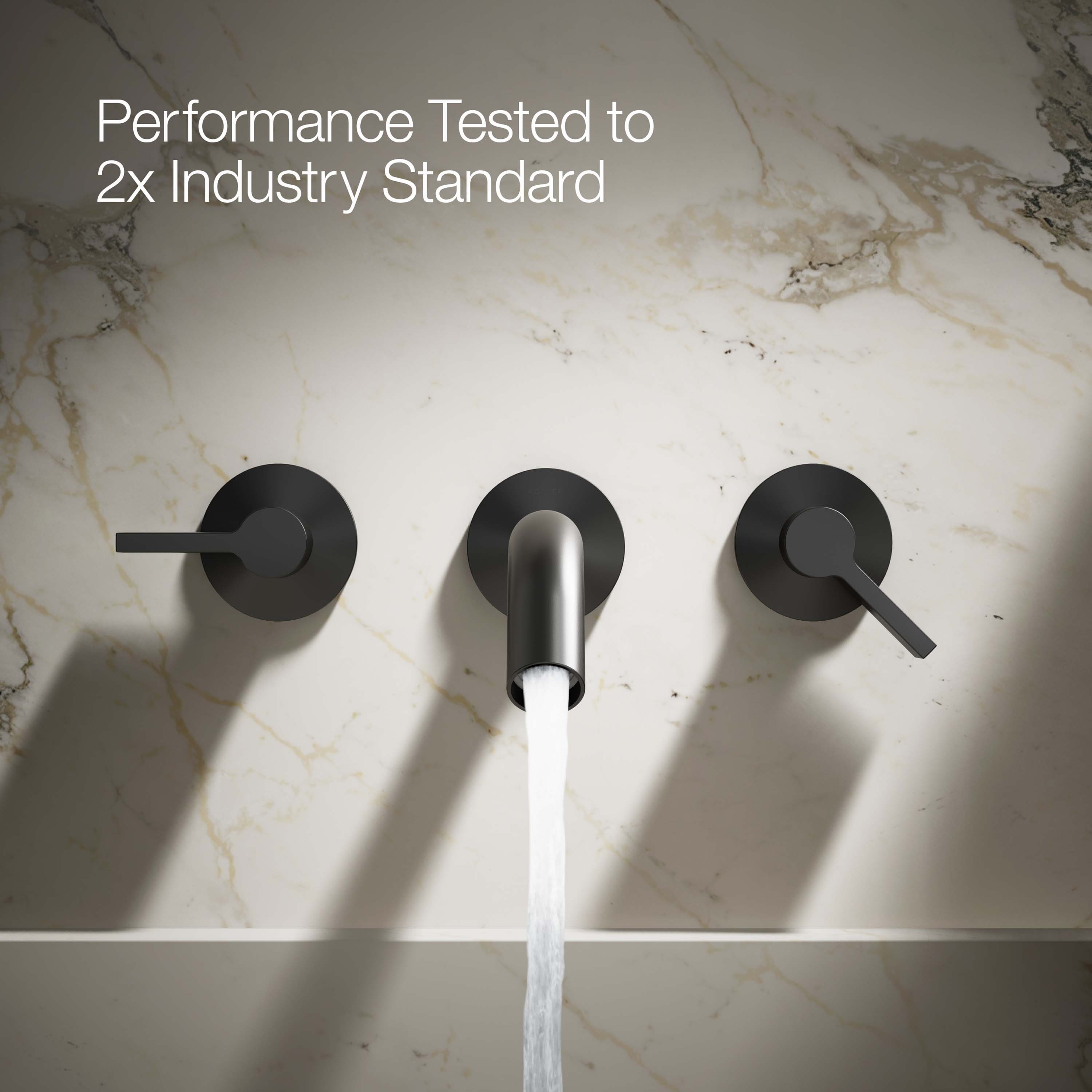 Caño para bañera en negro mate KOHLER con adaptación universal (Incluye roseta) K-T23890-BL