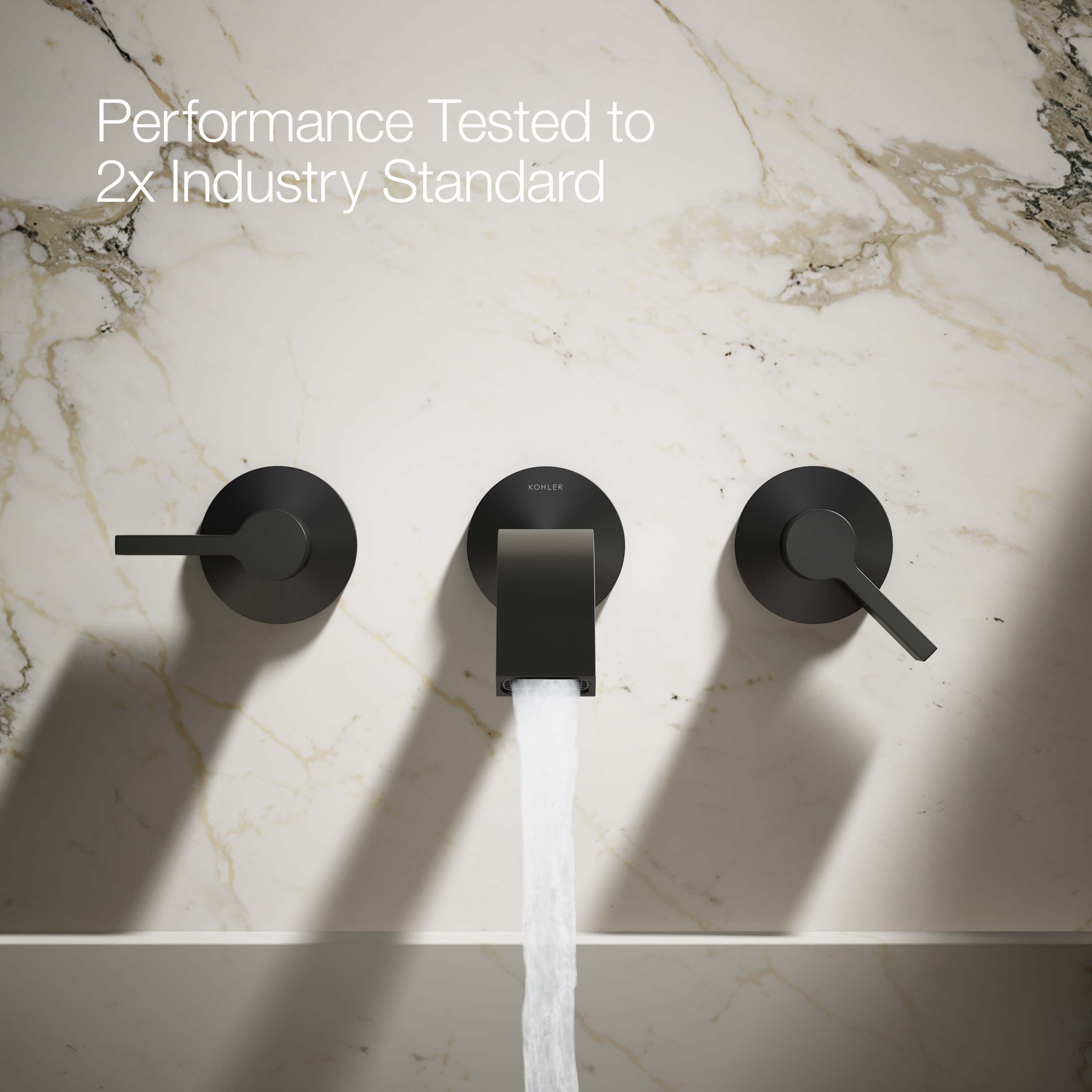 Caño para bañera de Ajuste Universal en Negro Mate KOHLER Components ( Incluye chapetón ) K-T23888-BL