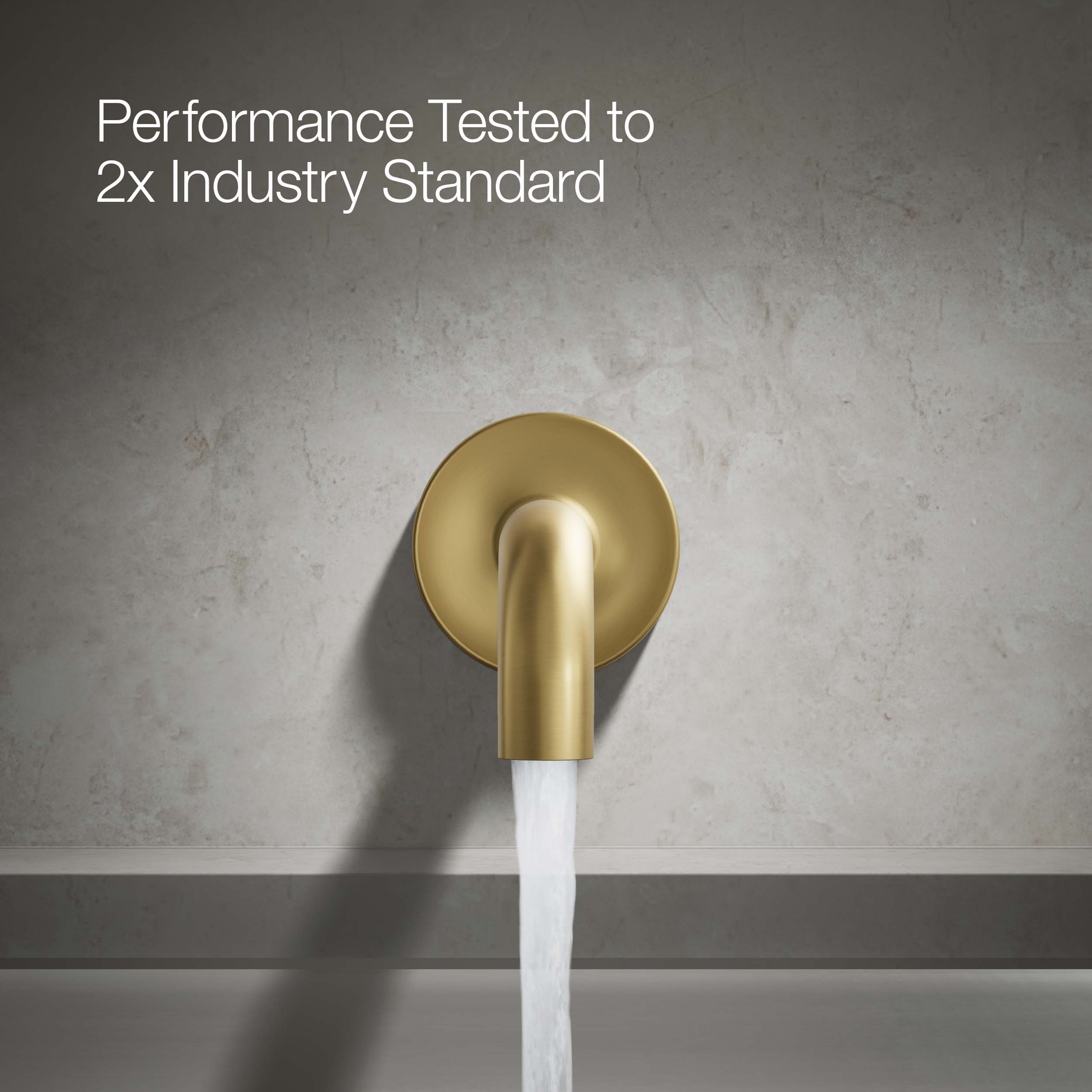 Caño para bañera adaptable de latón moderno cepillado vibrante KOHLER (incluye placa embellecedora) K-14427-2MB