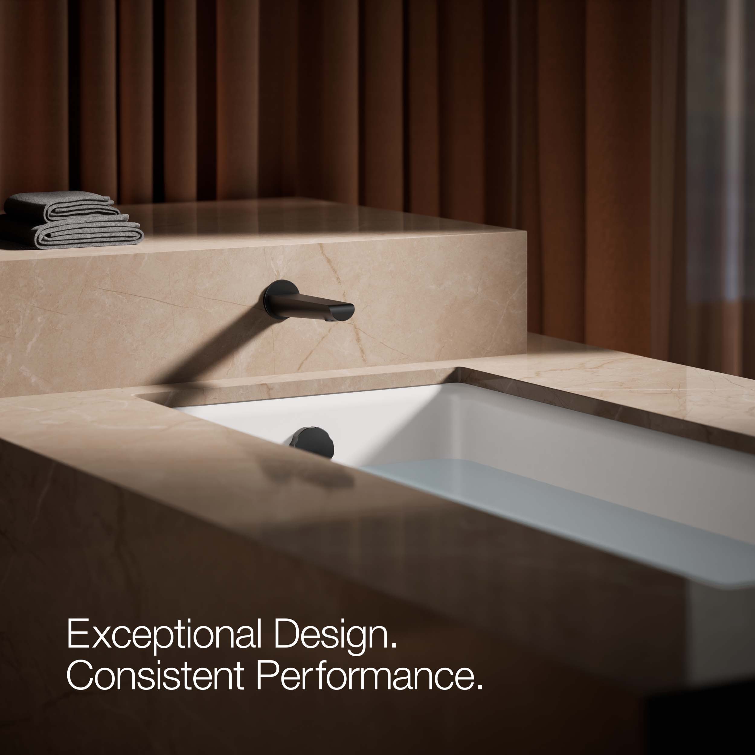Caño de bañera universal en negro mate KOHLER K-97021-BL