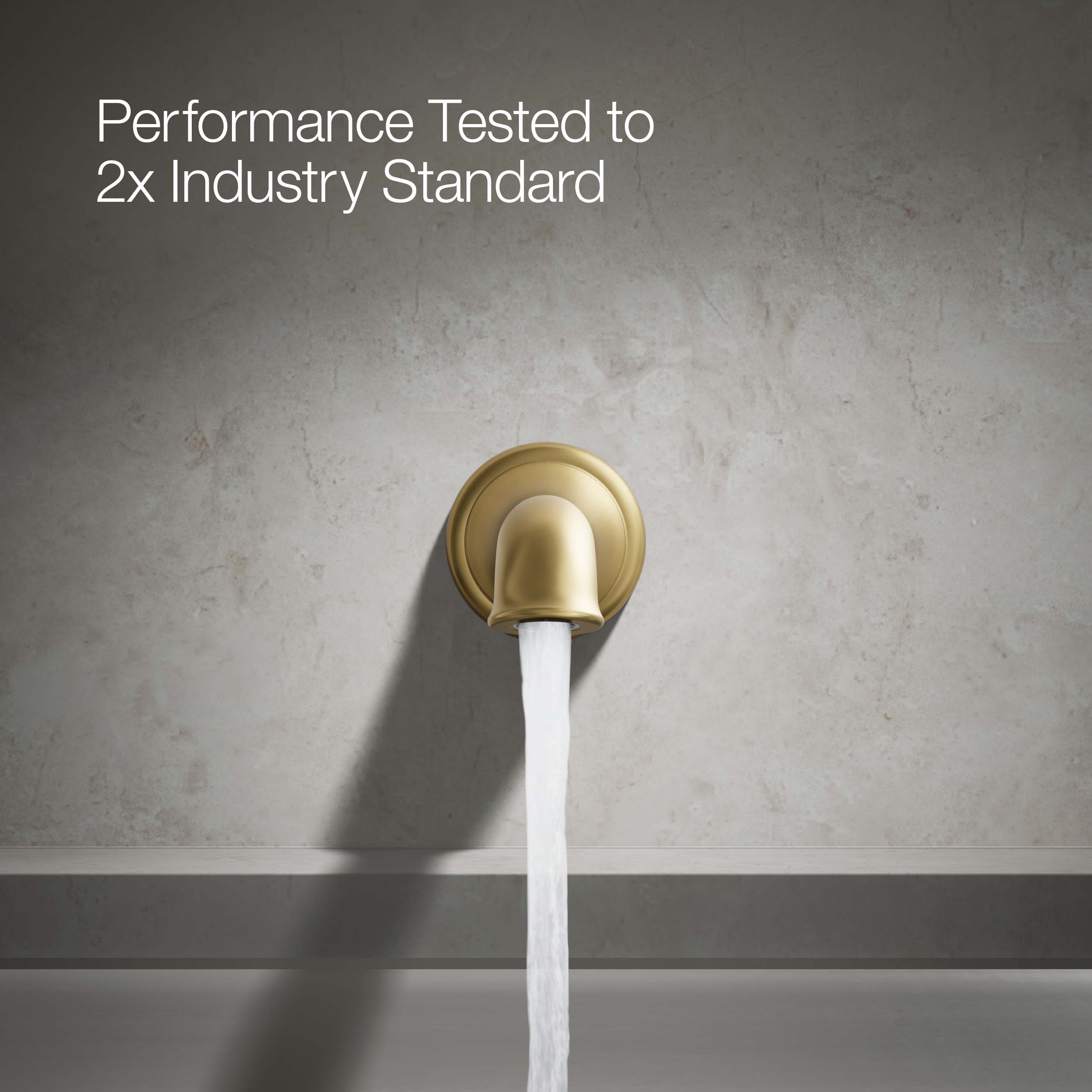 Caño de bañera Universal en latón moderno cepillado vibrante KOHLER K-72791-2MB