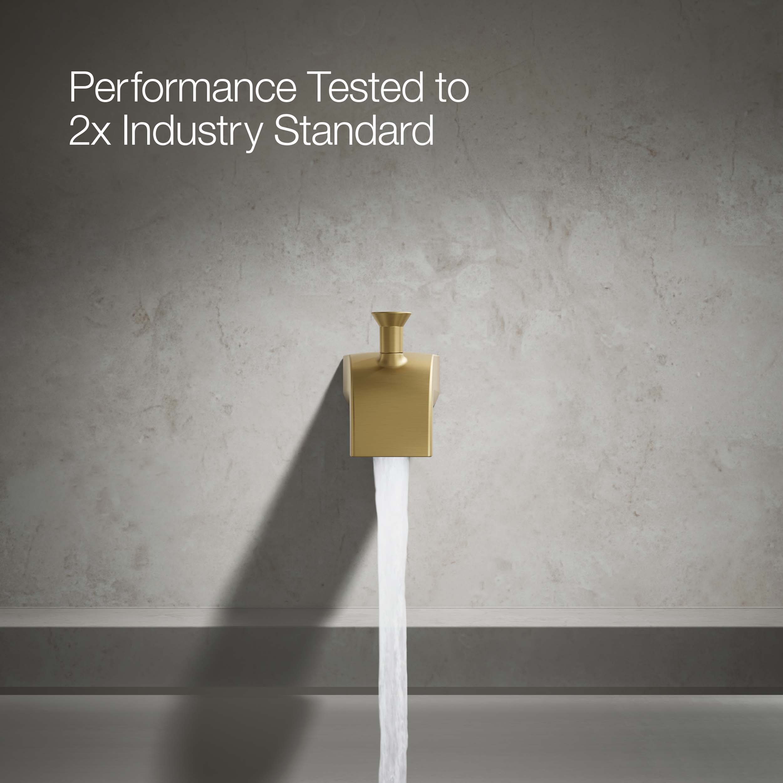 Caño de bañera con desviador en latón moderno y cepillado vibrante KOHLER - Ajuste Universal K-97089-2MB