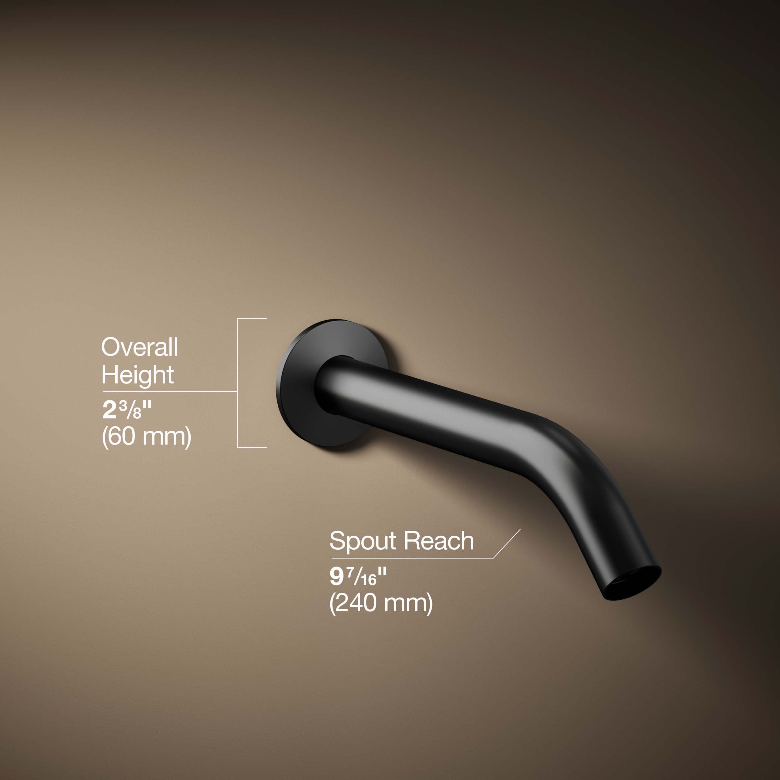Caño de bañera en color negro mate con ajuste universal KOHLER K-77999-BL