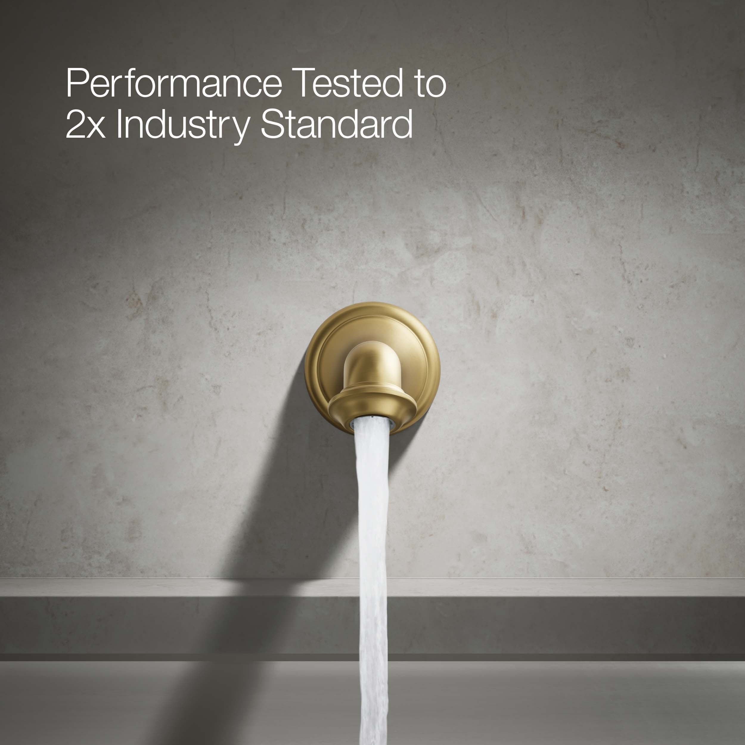 Caño de bañera de ajuste universal color latón moderno vibrante cepillado KOHLER K-72792-2MB