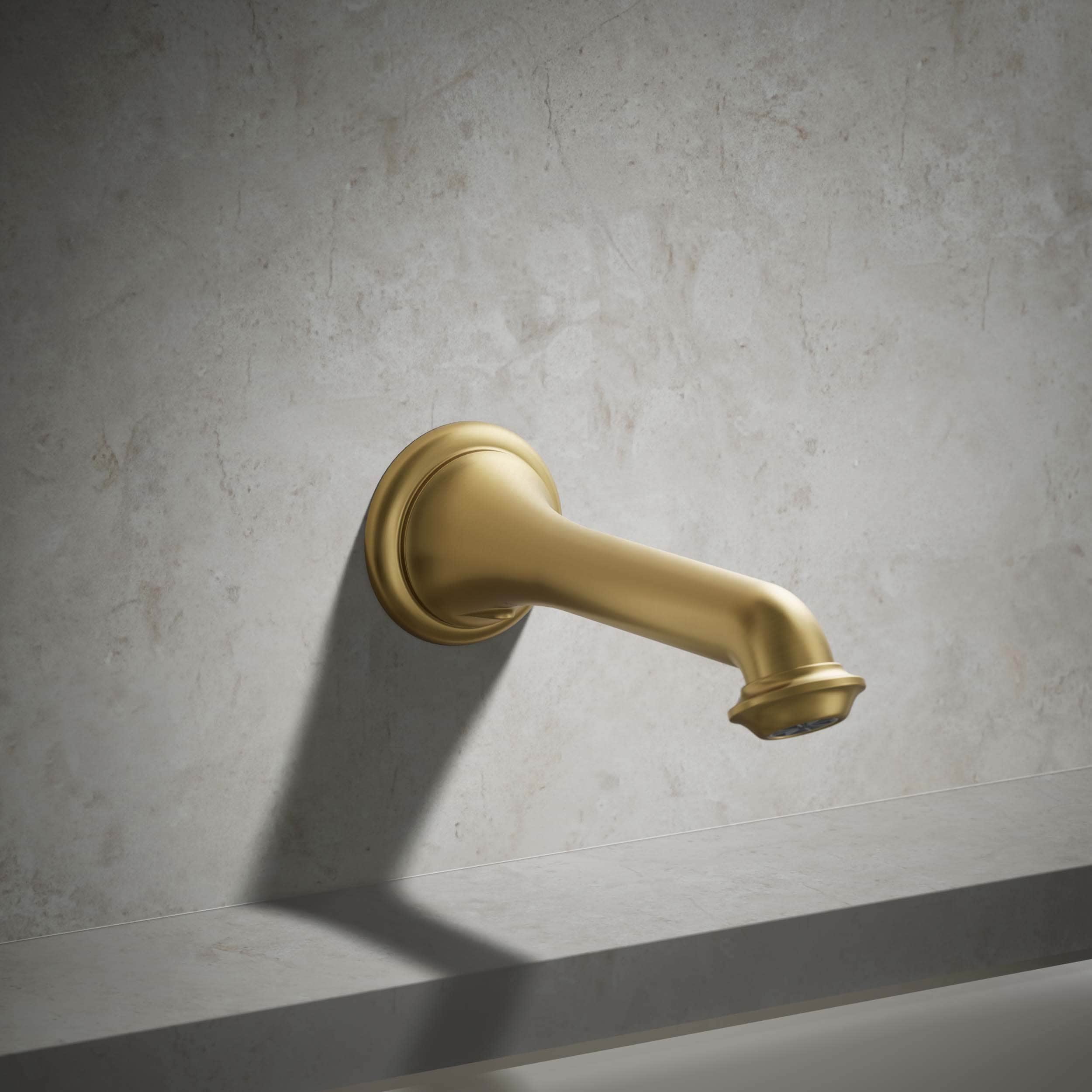 Caño de bañera de ajuste universal color latón moderno vibrante cepillado KOHLER K-72792-2MB
