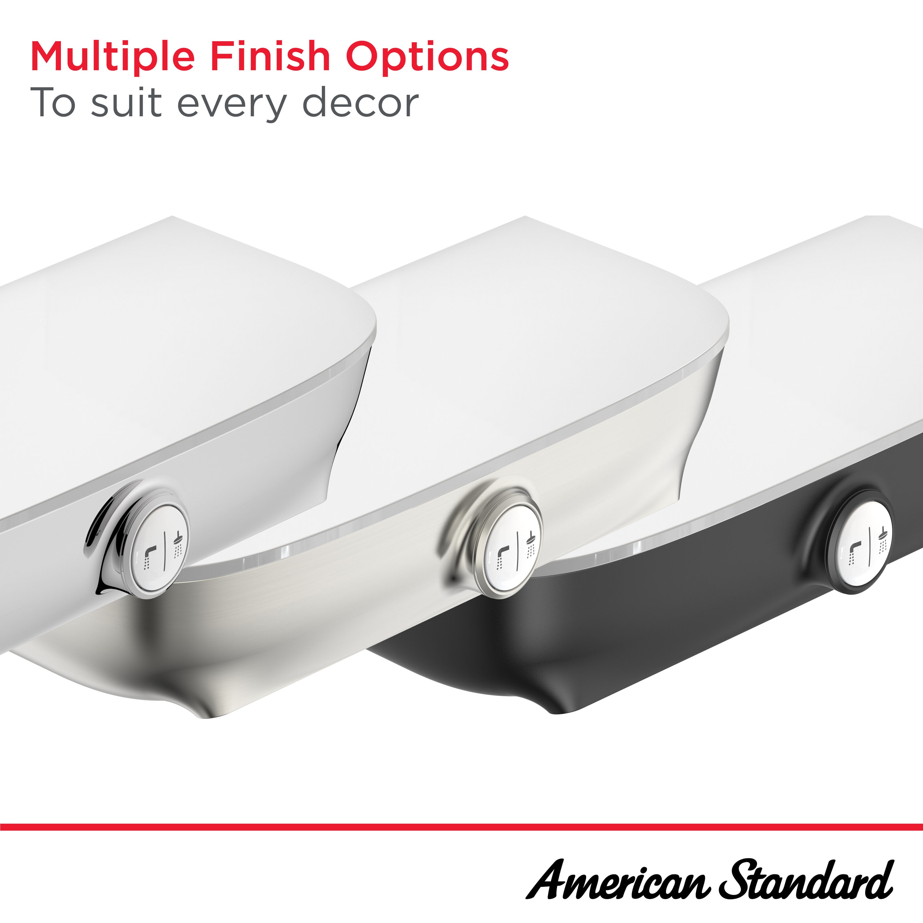 Caño de bañera negro mate American Standard Aspirations 8888116.243