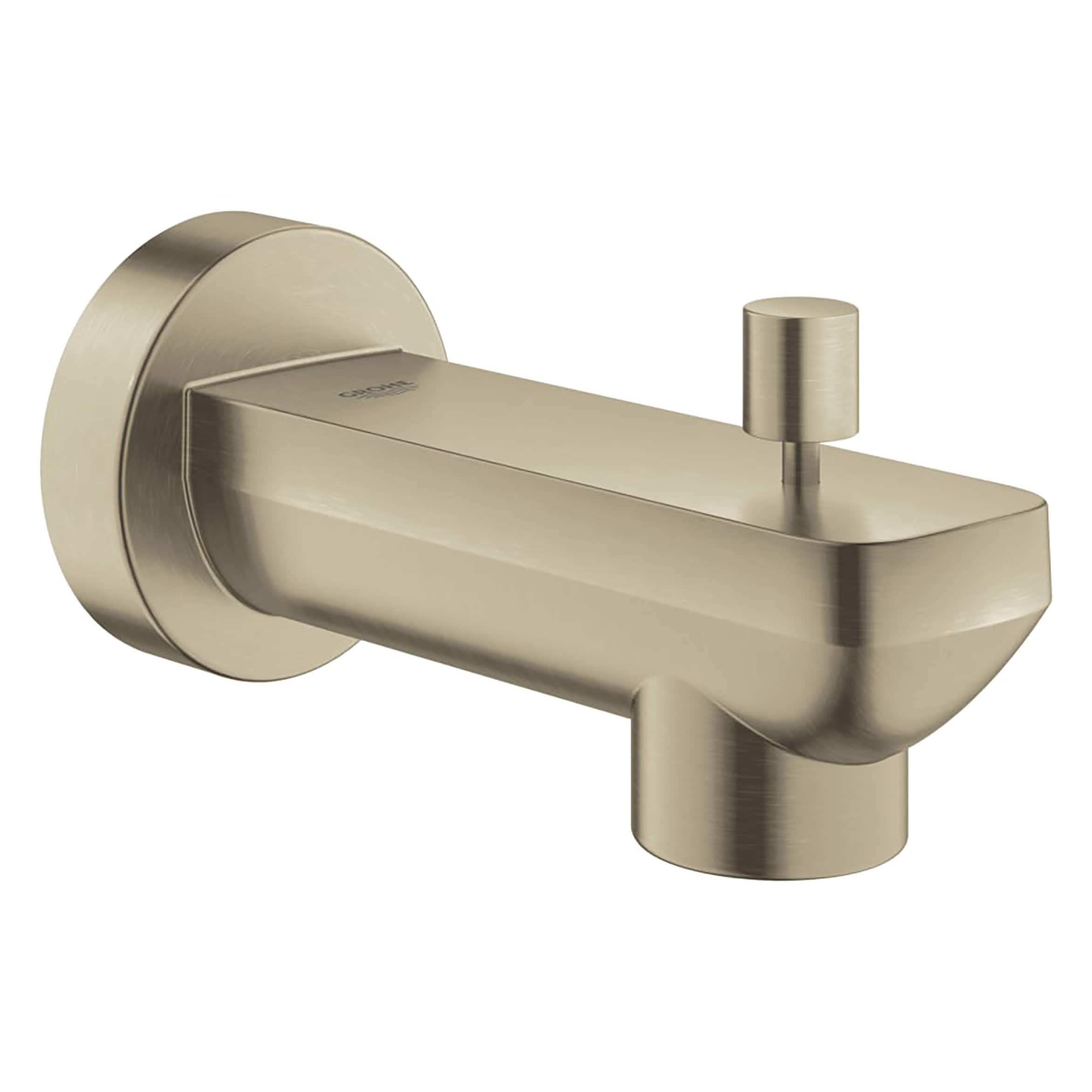Caño de bañera universal en níquel cepillado con desviador GROHE 13382EN1.