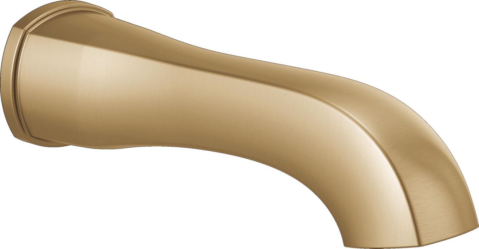 Llave de bañera de montaje en pared con acabado champan y recubrimiento Lumicoat de Delta, ajuste universal RP93377CZPR