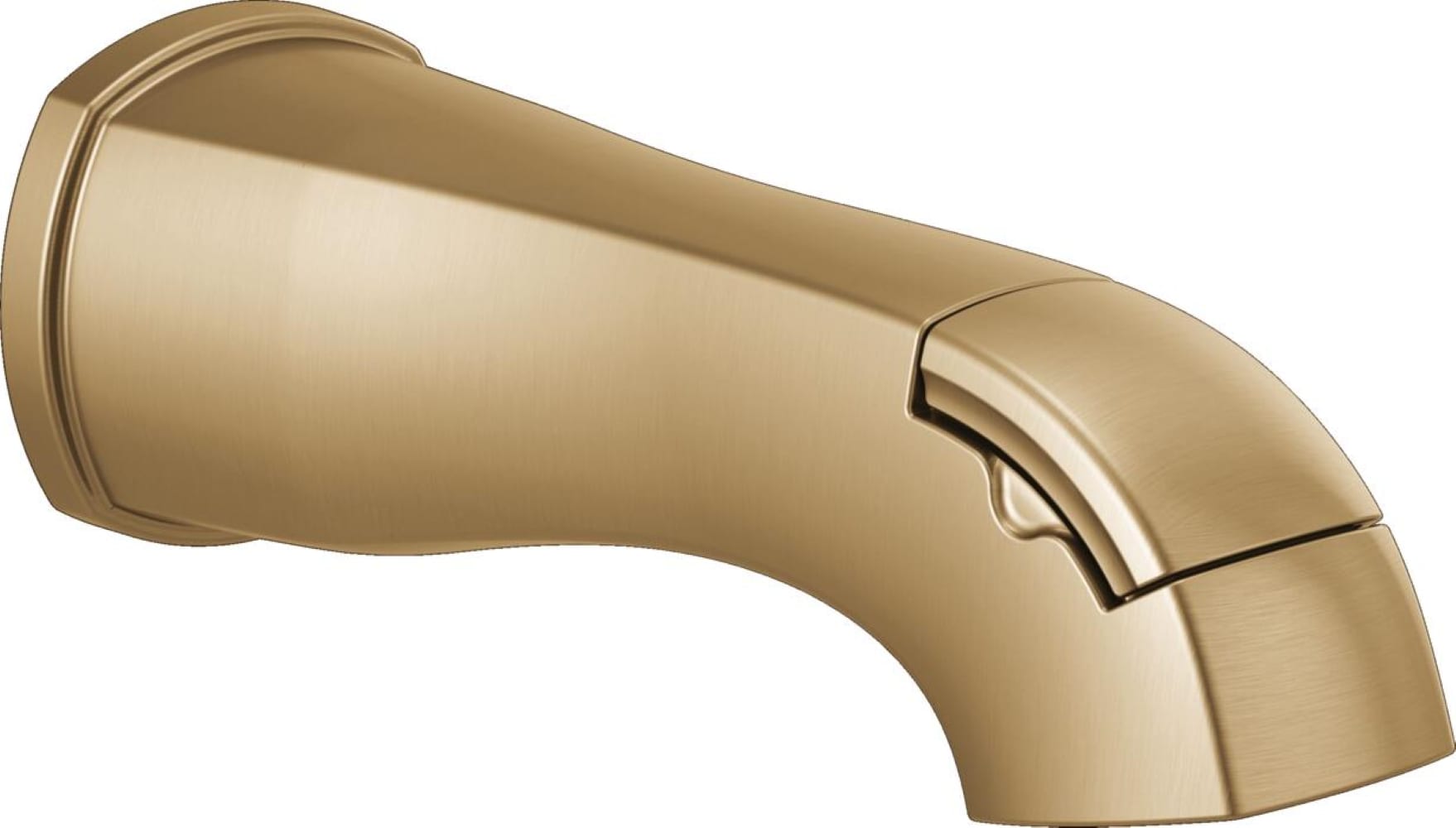 Caño de bañera con desviador de ajuste universal en bronce champán Lumicoat de Delta