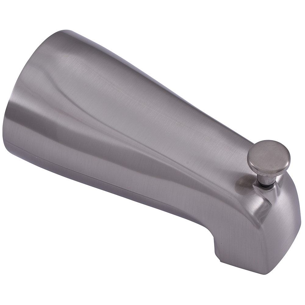 Caño para bañera con desviador de montaje en pared en níquel cepillado universal - EZ-FLO 15088