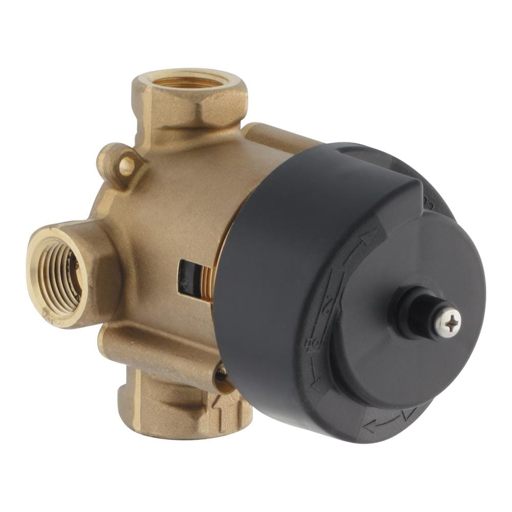 Válvula de transferencia de latón KOHLER MasterShower de 3/4 de pulgada FNPT x 1/2 de pulgada OD FNPT 737-K-NA