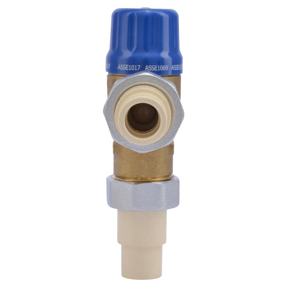 Válvula mezcladora termostática de latón CPVC de 1/2 pulgadas de diámetro interno x CPVC de 1/2 pulgadas de diámetro externo de Cash Acme 24508