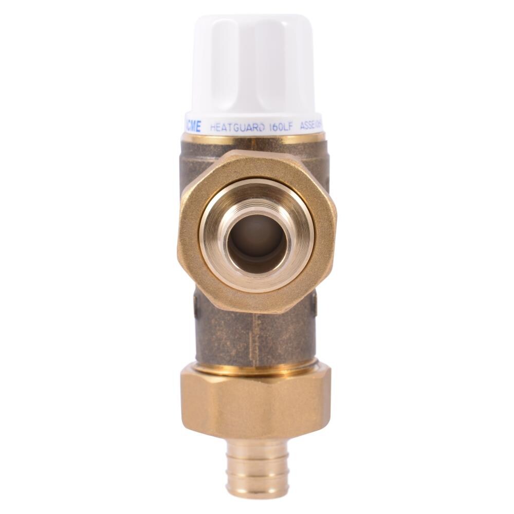 Válvula mezcladora termostática de latón para PEX de 3/4 pulgadas ID x 3/4 pulgadas OD de Cash Acme 24532