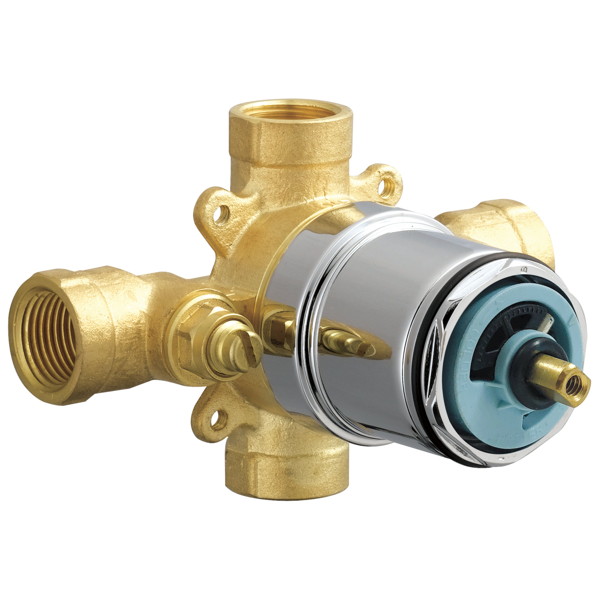Válvula de llenado de bañera de latón de compresión de 1/2 pulgadas ID OD x 1/2 pulgadas OD OD, impecable - PTR188700-IPWS