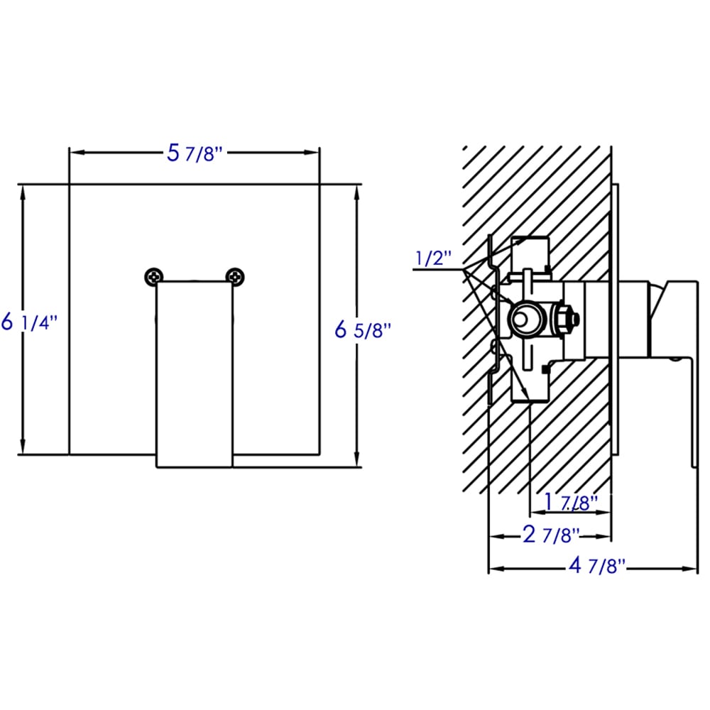 Válvula de control de volumen de latón ALFI ALFI marca 1/2 pulgada ID MNPT x 1/2 pulgada OD MNPT AB5501-BN