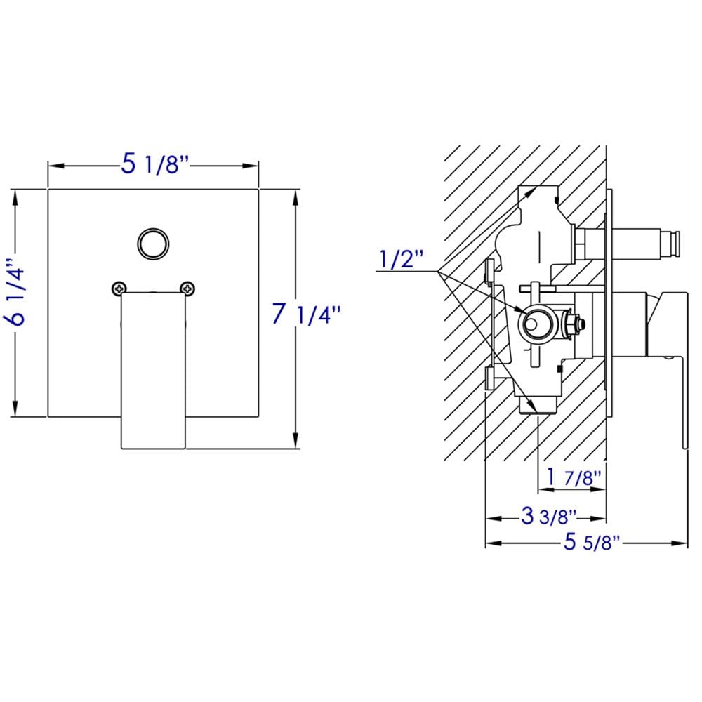 Válvula de control de volumen de latón ALFI ALFI de 1/2 pulgadas ID MNPT x 1/2 pulgadas OD MNPT AB5601-BN