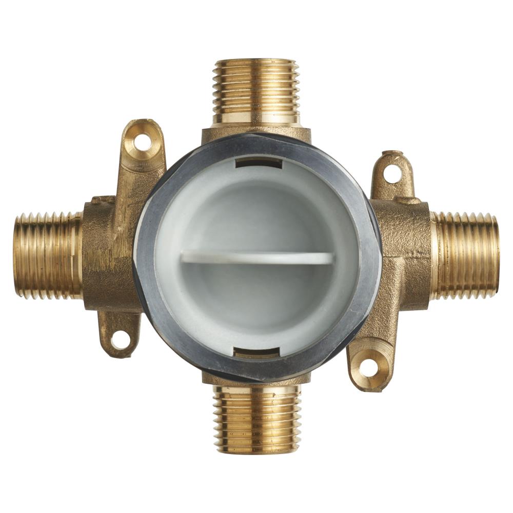 Válvula de ducha de cobre de 1/2 pulgada American Standard Flash con conexión de sudor x 1/2 pulgada de cobre con acabado en latón RU101