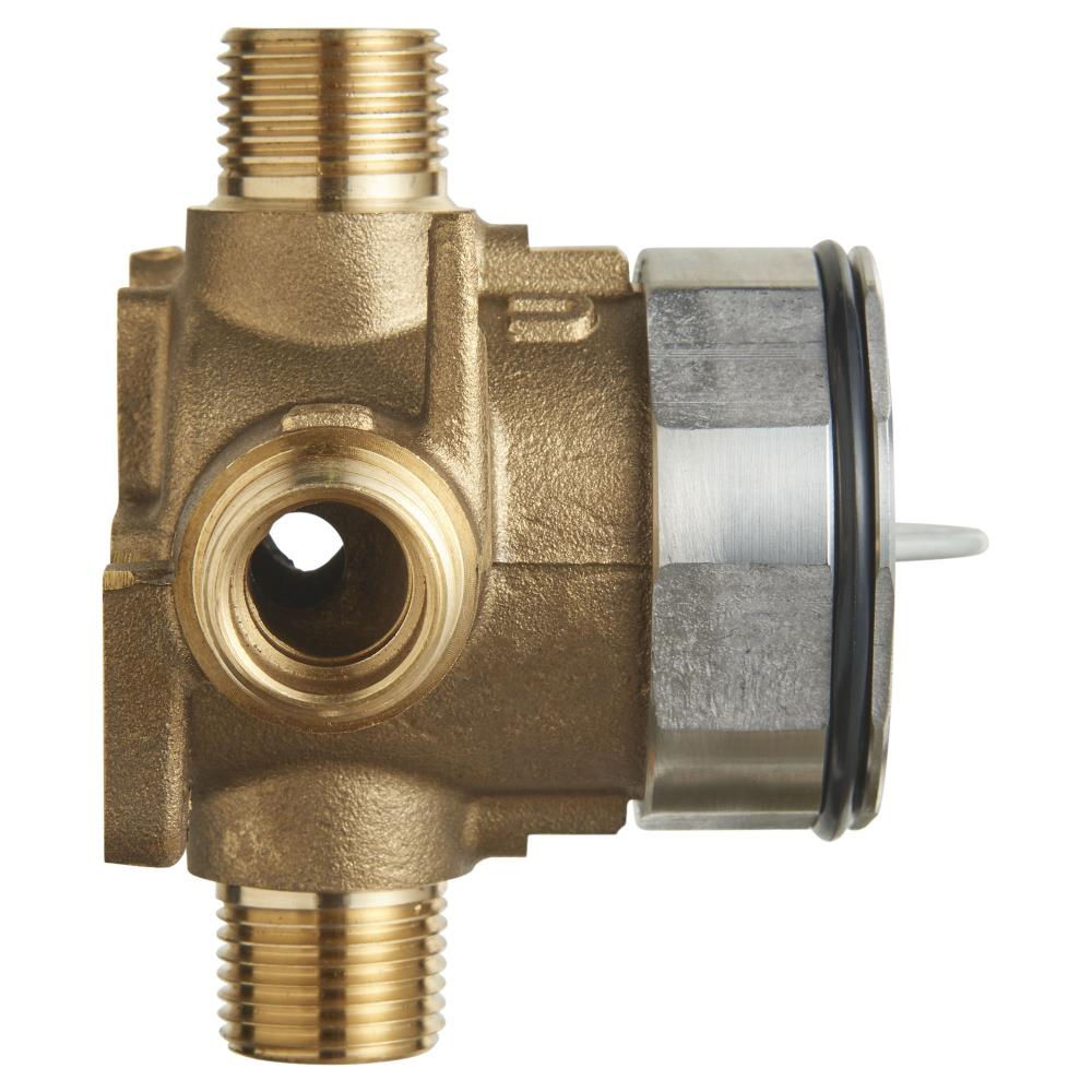 Válvula de ducha de cobre de 1/2 pulgada American Standard Flash con conexión de sudor x 1/2 pulgada de cobre con acabado en latón RU101