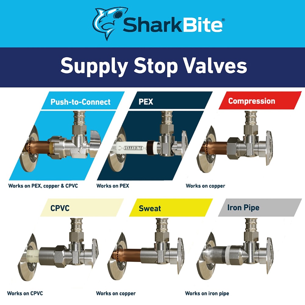 Válvula de desviador de latón SharkBite de 1/2 pulgadas ID FIP x 1/2 pulgadas OD MIP - SDVS12F12MZ