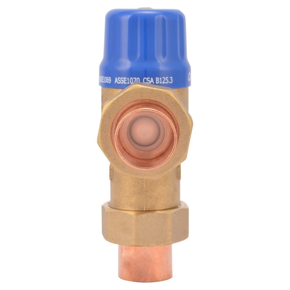 Válvula mezcladora termostática de latón Cash Acme 3/4 pulgadas ID cobre al sudar x 3/4 pulgadas OD cobre al sudar 24502