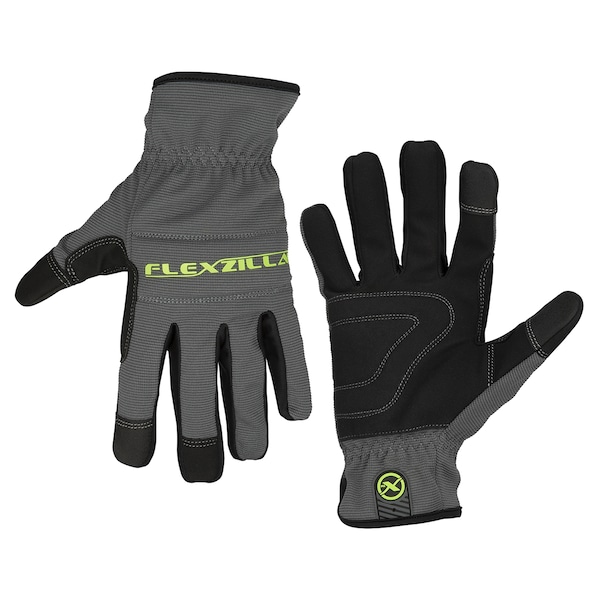 Legacy Flexzilla? Guantes de utilidad de alta destreza, piel sintética, negro/gris, XXL - GH100XXL