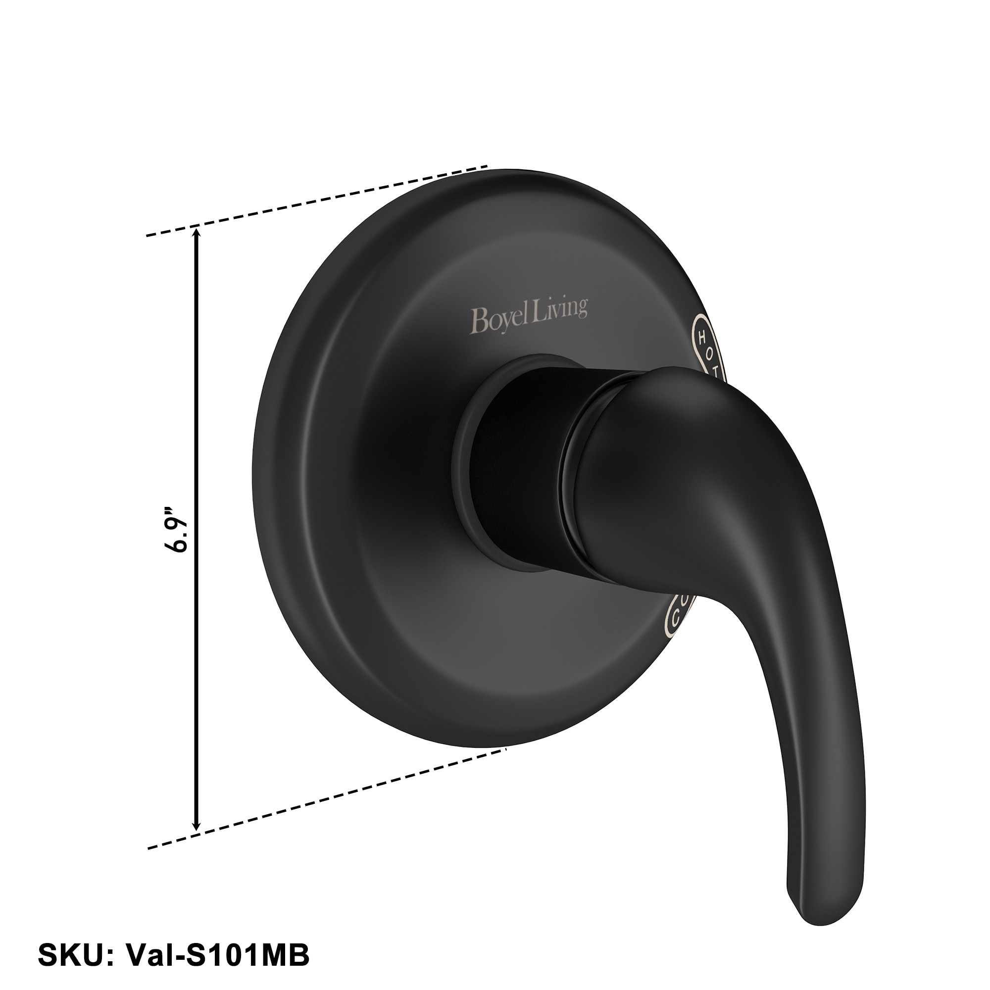 Regadera CASAINC con válvula de 1-1/2 pulgadas de diámetro interior y exterior de 1-1/2 pulgadas. Válvula de presión equilibrada de latón prensado RB0703.