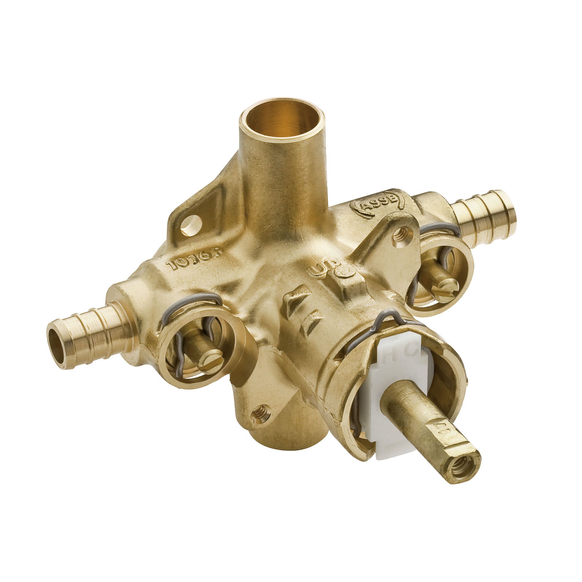 Válvula de equilibrio de presión de latón 62360 Moen de 1/2 pulgadas de diámetro interno PEX x 1/2 pulgadas de diámetro externo PEX