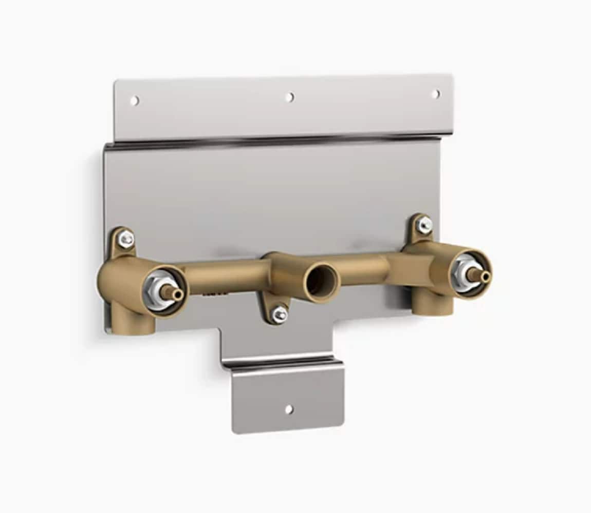 Válvula de montaje en pared de latón KOHLER Parallel de 1/2 pulgada con conexión hembra K-20716-K-NA