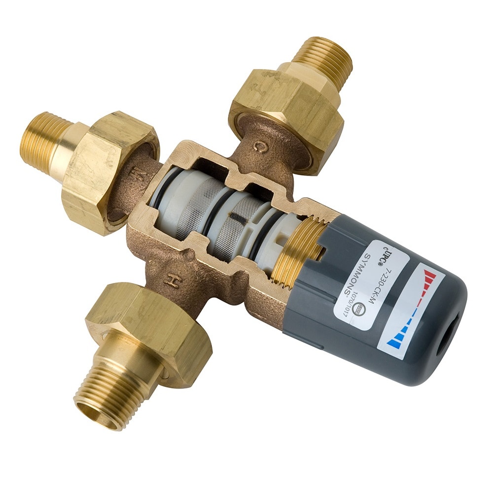 Válvula de regadera de latón Symmons Maxline 3/4" ID MNPT x 3/4" OD MNPT 7-230-CK-M