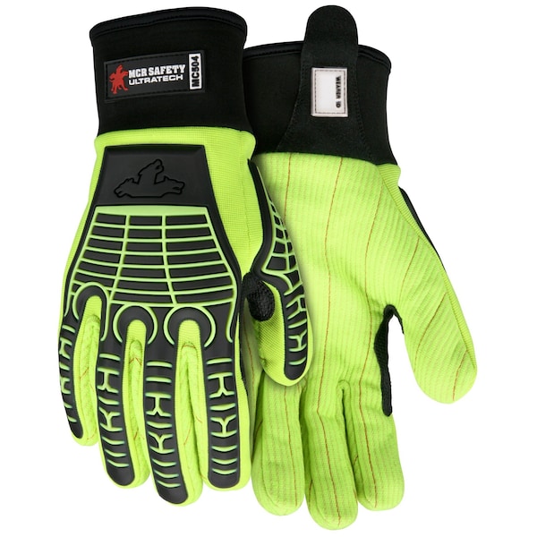 Guantes de seguridad Mcr, UltraTech Multi-Task Cotton Corded Palm, L - MC504L