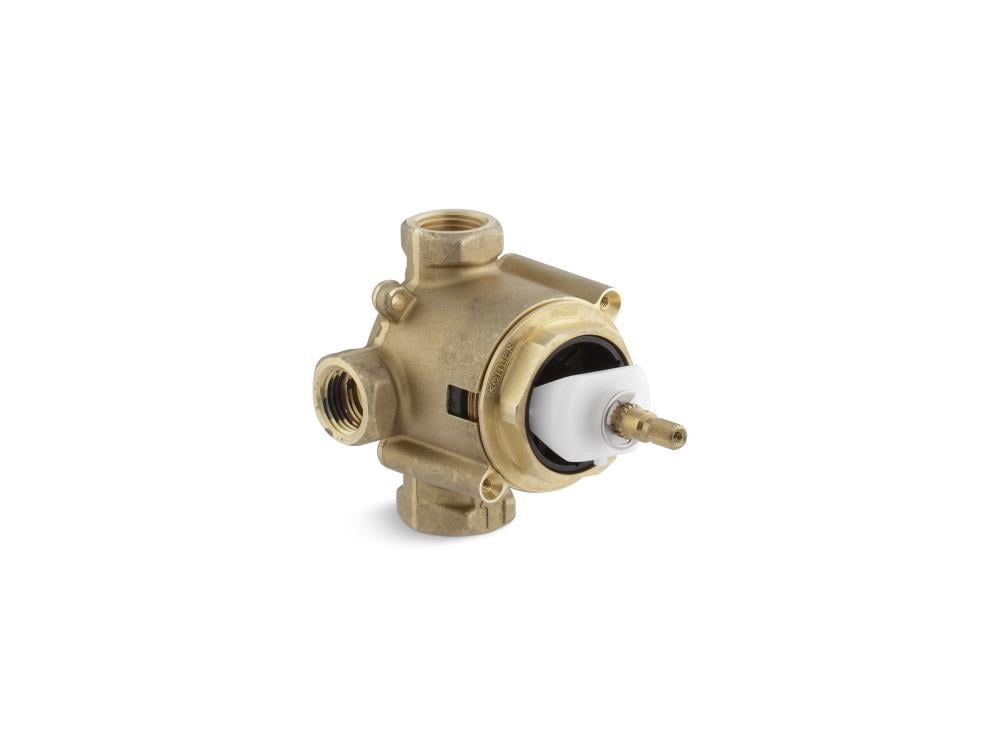 Válvula de transferencia de latón KOHLER MasterShower de 3 pulgadas ID Compression x 1/2 pulgadas OD Compression 728-K-NA