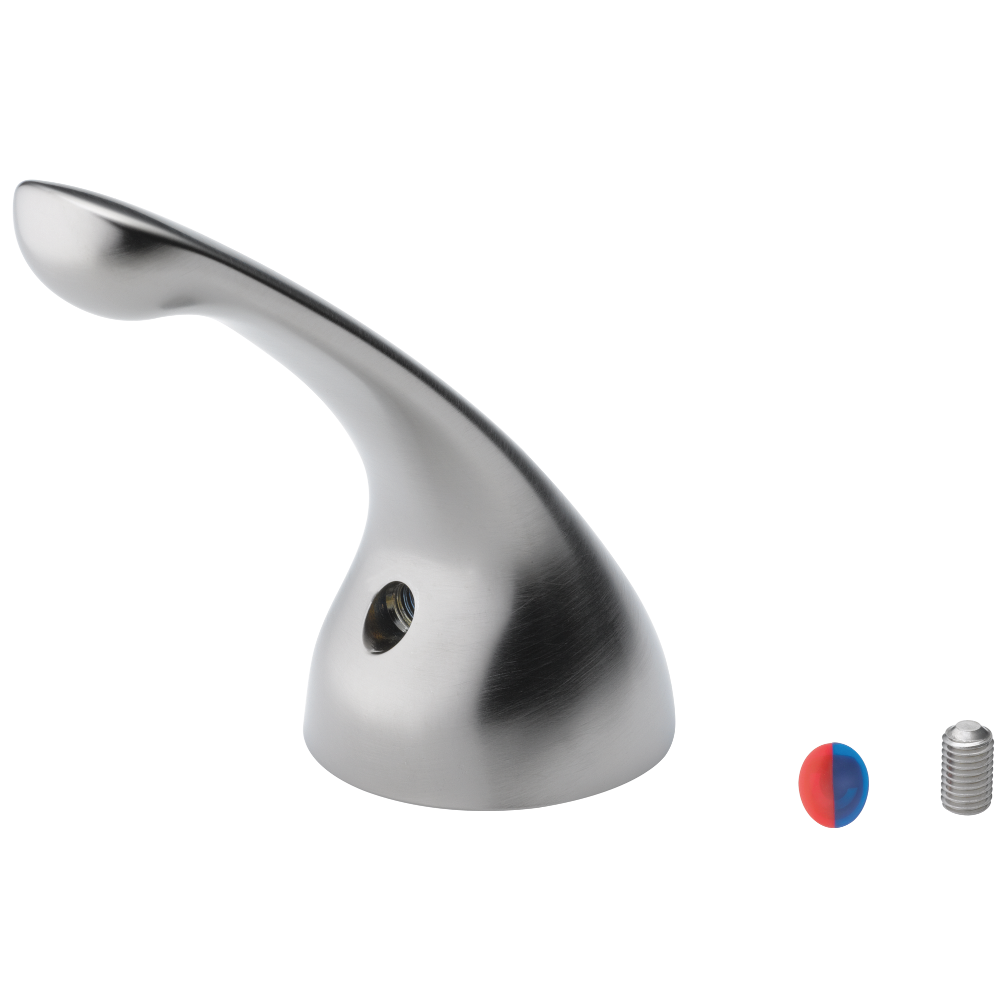 Manija de grifo de fregadero de baño de acero inoxidable Delta con un mango de palanca