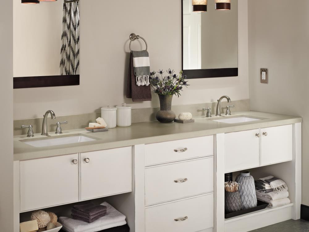 Grifo de Lavabo de Baño con Dos Manijas de Acero Inoxidable Delta - Paquete de 2 Manijas