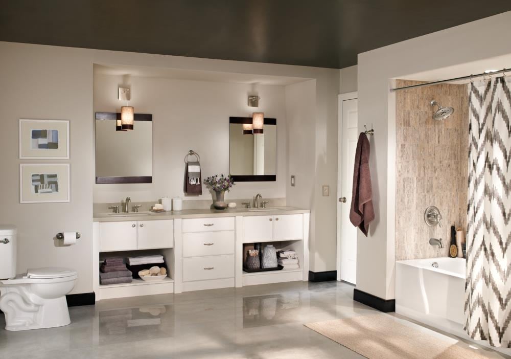 Grifo de Lavabo de Baño con Dos Manijas de Acero Inoxidable Delta - Paquete de 2 Manijas