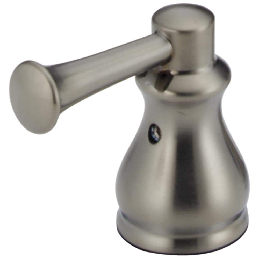 Grifo para lavabo de baño con 2 manijas de palanca de acero inoxidable Delta - Paquete de 2