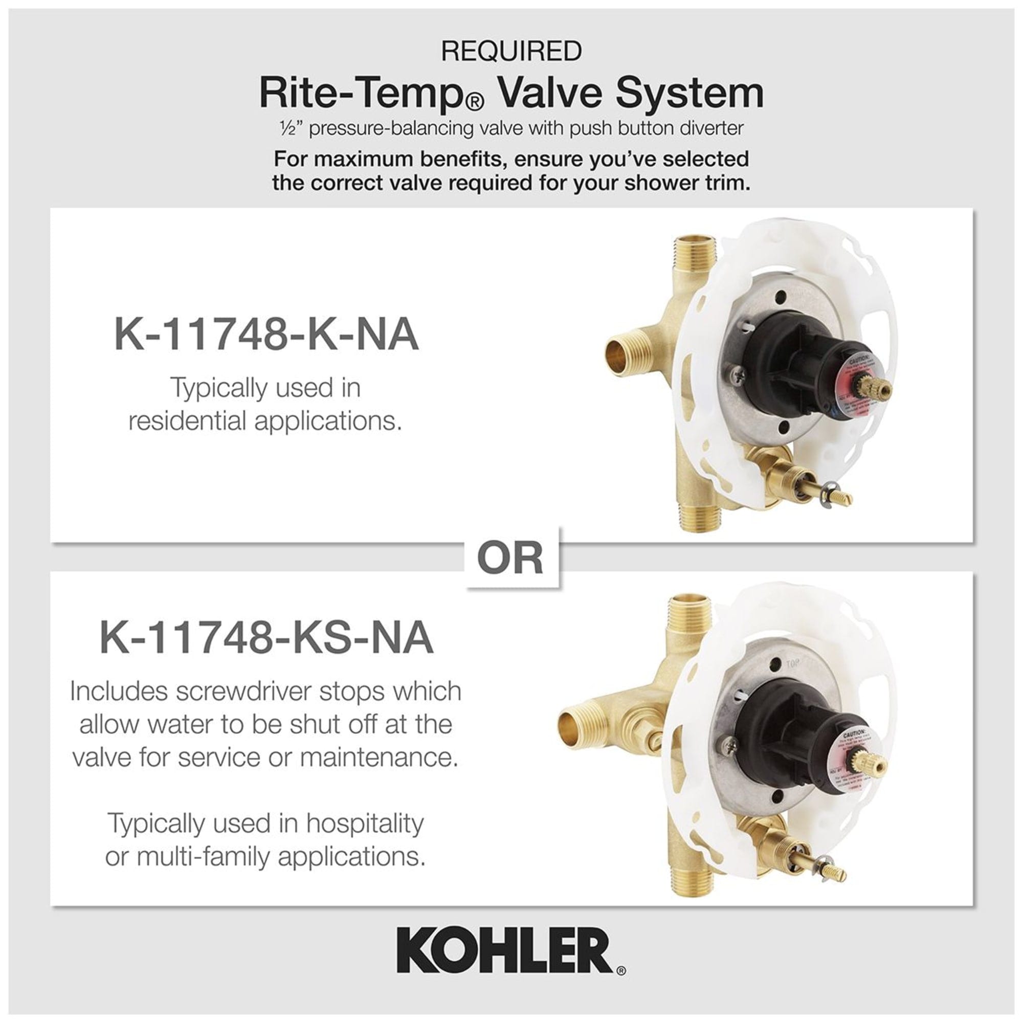 Mango de grifo para regadera KOHLER en cromo pulido T99762-4-CP