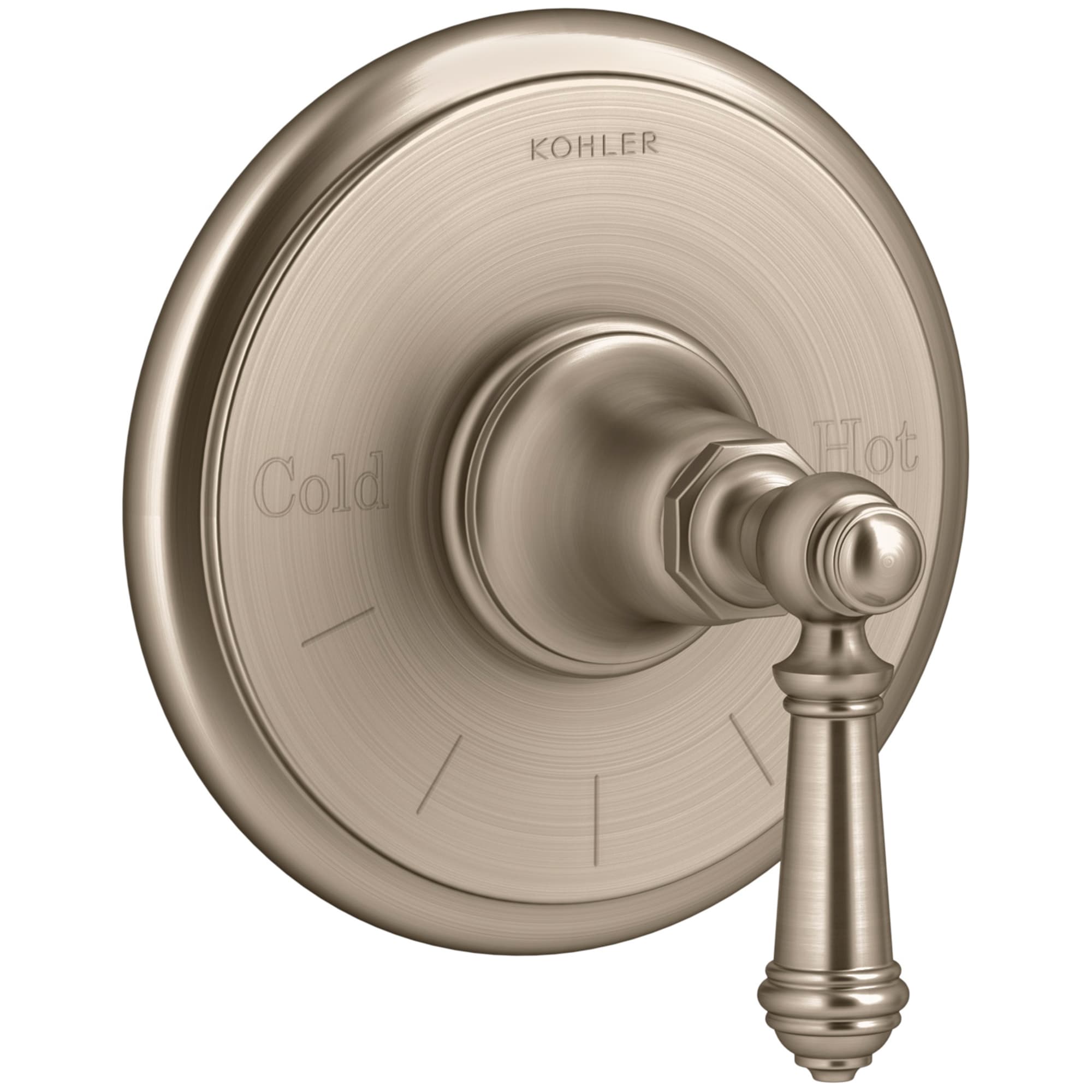 Maneral para grifo de ducha en bronce cepillado vibrante KOHLER T72769-4-BV.