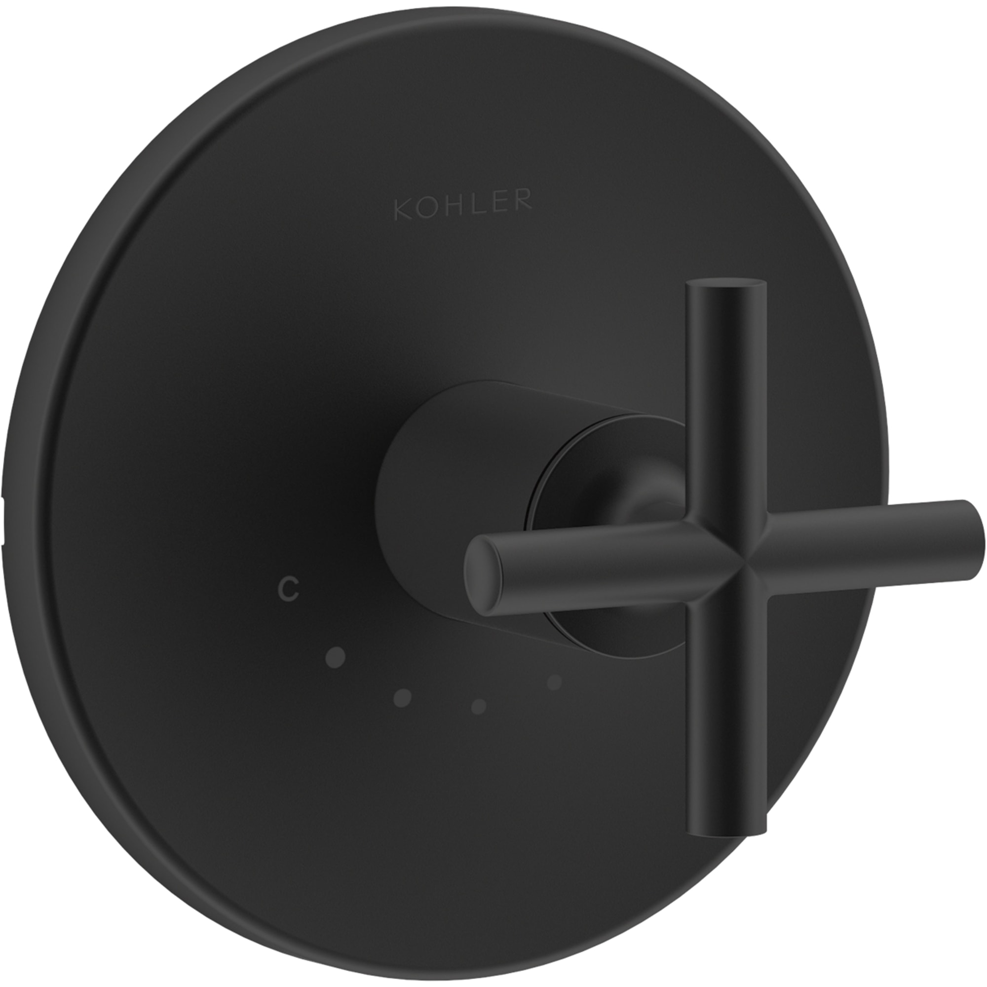 Manija de llave de regadera en Cruz en negro mate KOHLER K-T14488-3-BL
