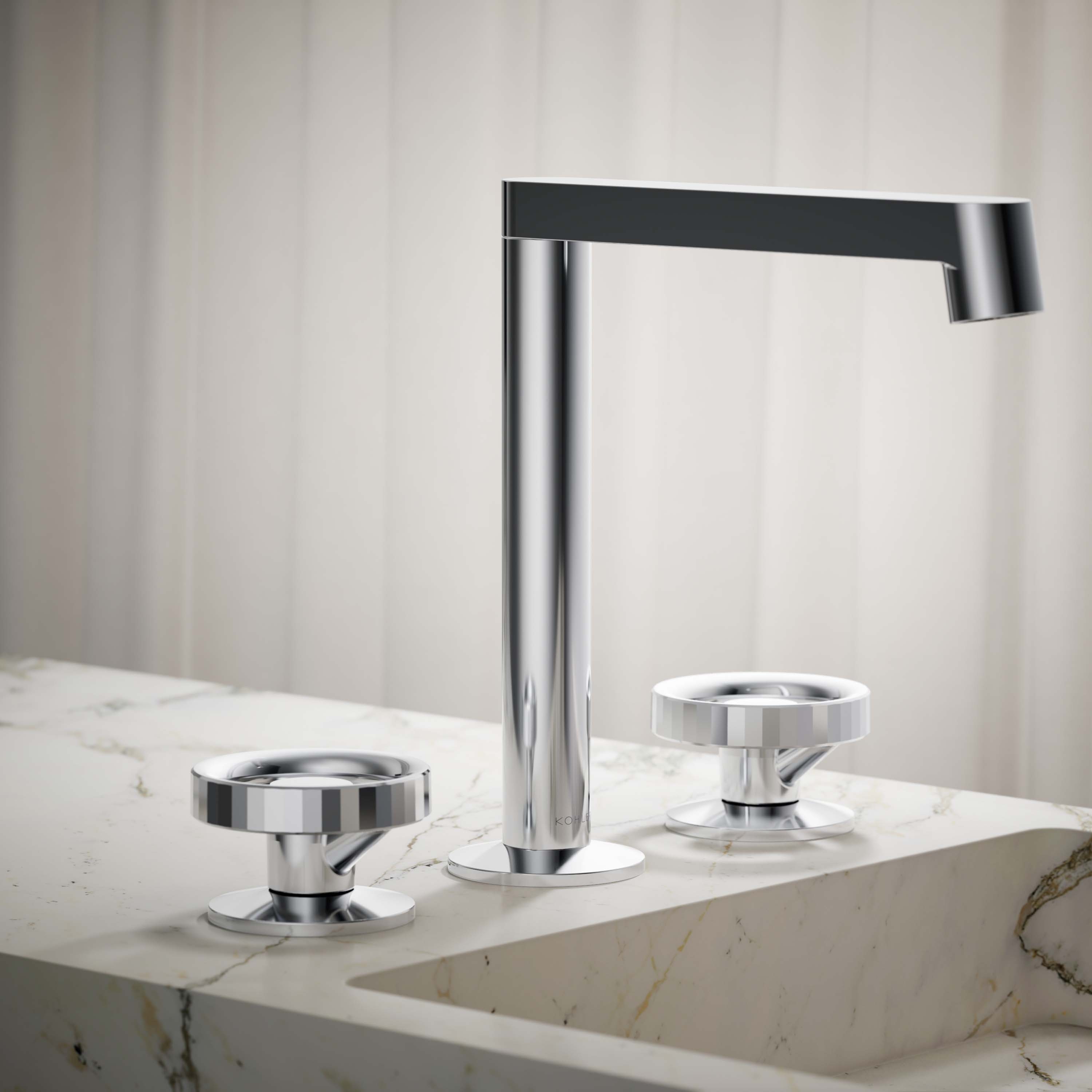 Manija de llave de grifo de lavabo de baño de cromo pulido de KOHLER, 2 unidades