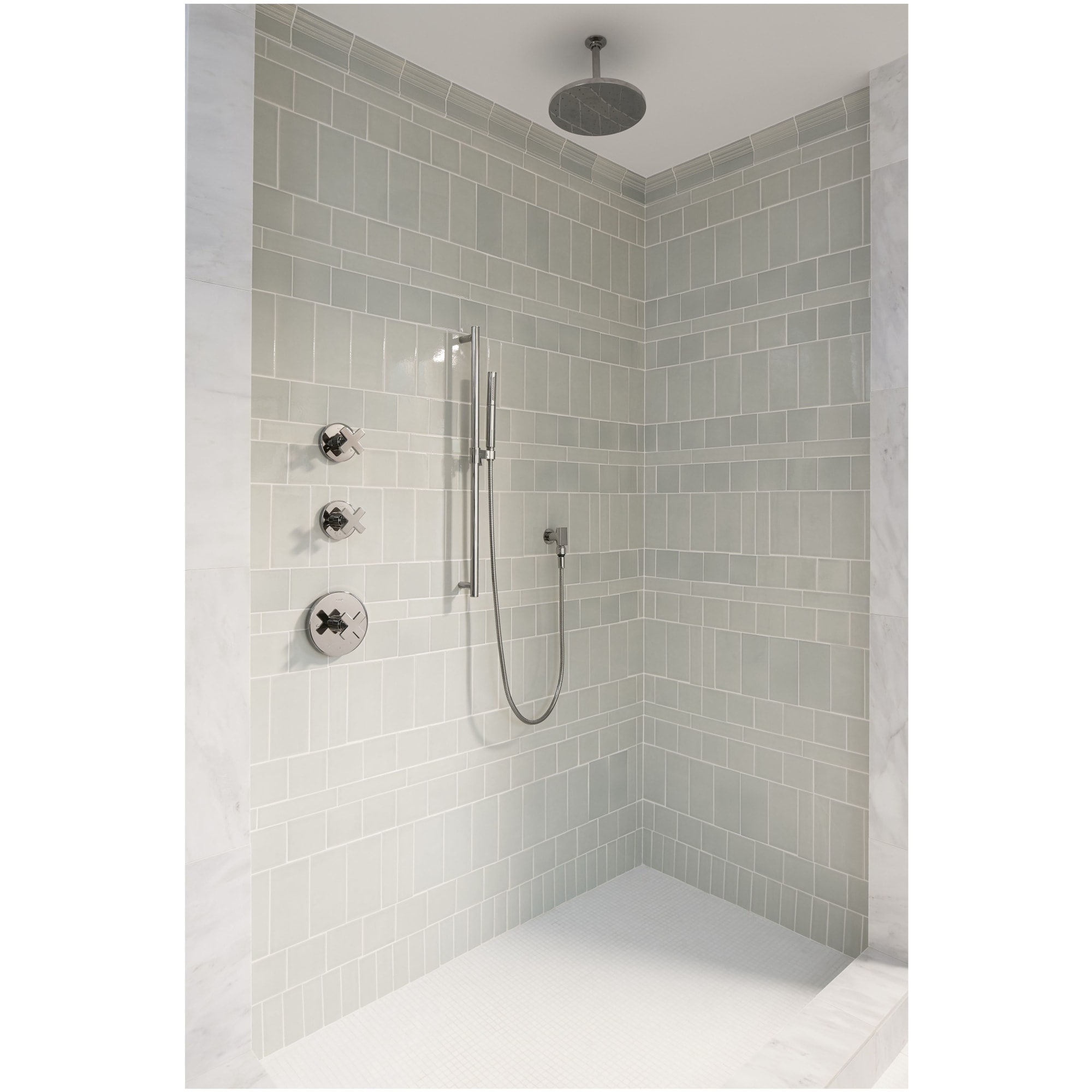 Mango de llave de la regadera cruzado de titanio vibrante KOHLER K-T73135-3-TT