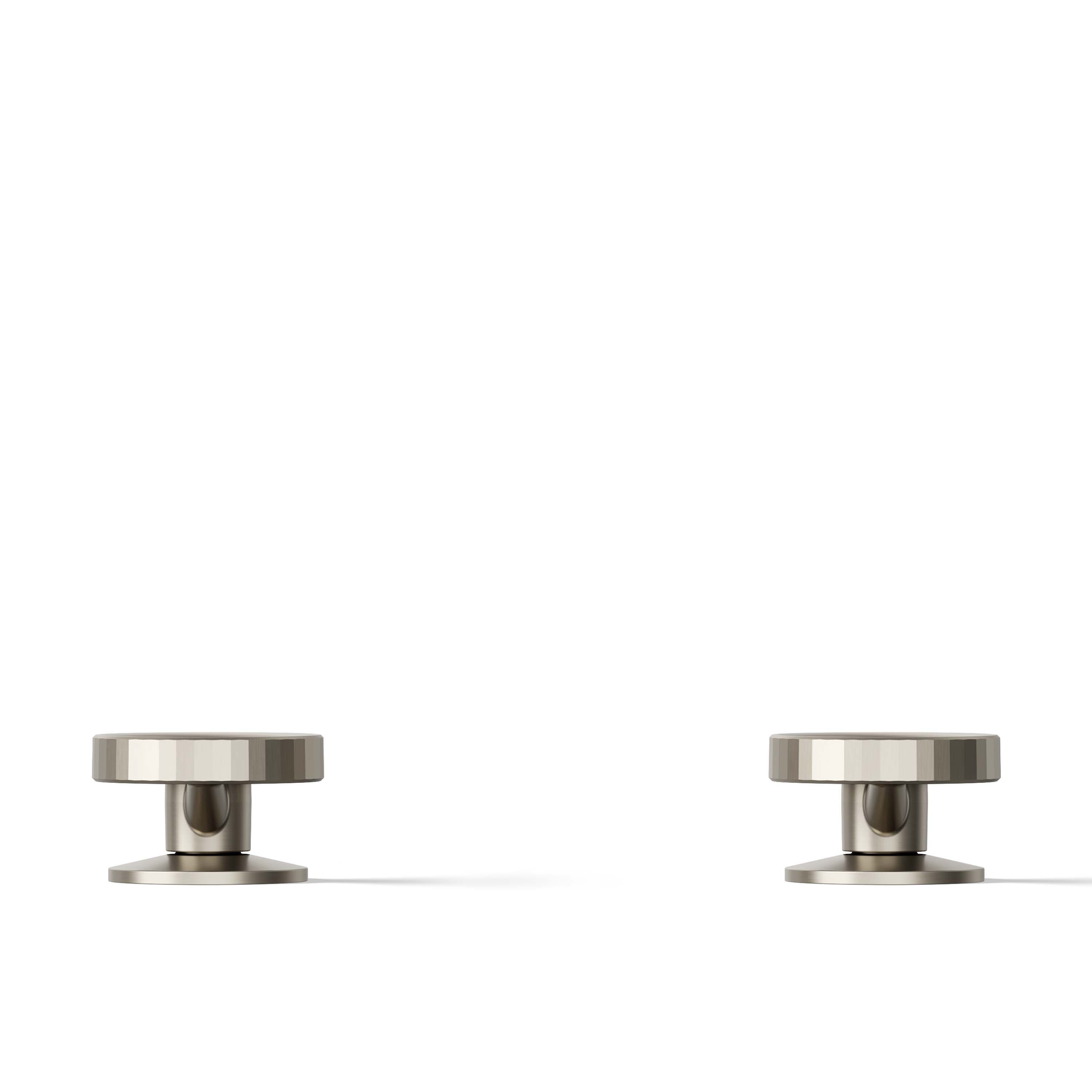 Manija de grifo para lavabo de baño con 2 mangos en níquel cepillado vibrante KOHLER K-77974-9-BN