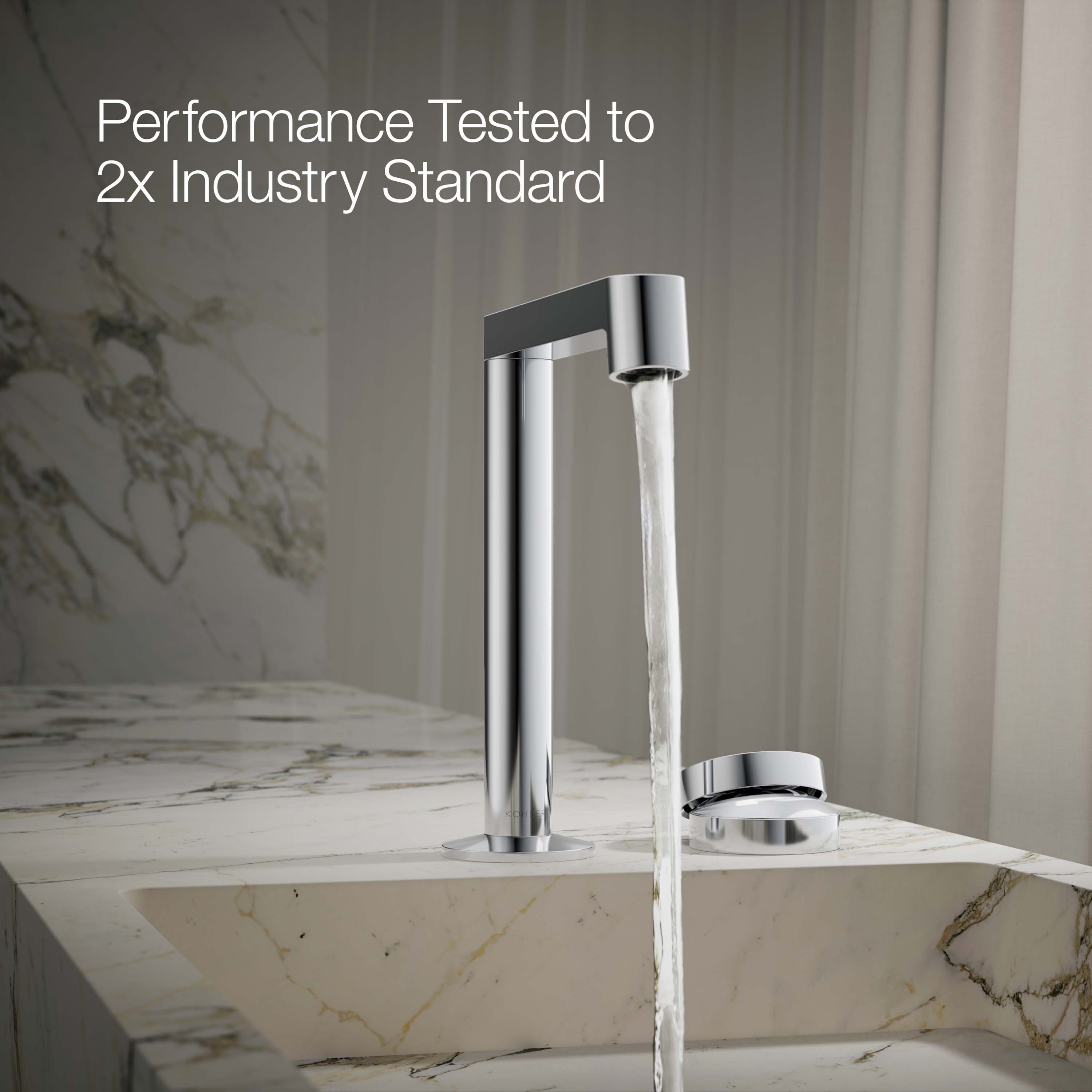 Manija de grifo de lavabo de cromo pulido de una sola manija KOHLER K-77963-8A-CP